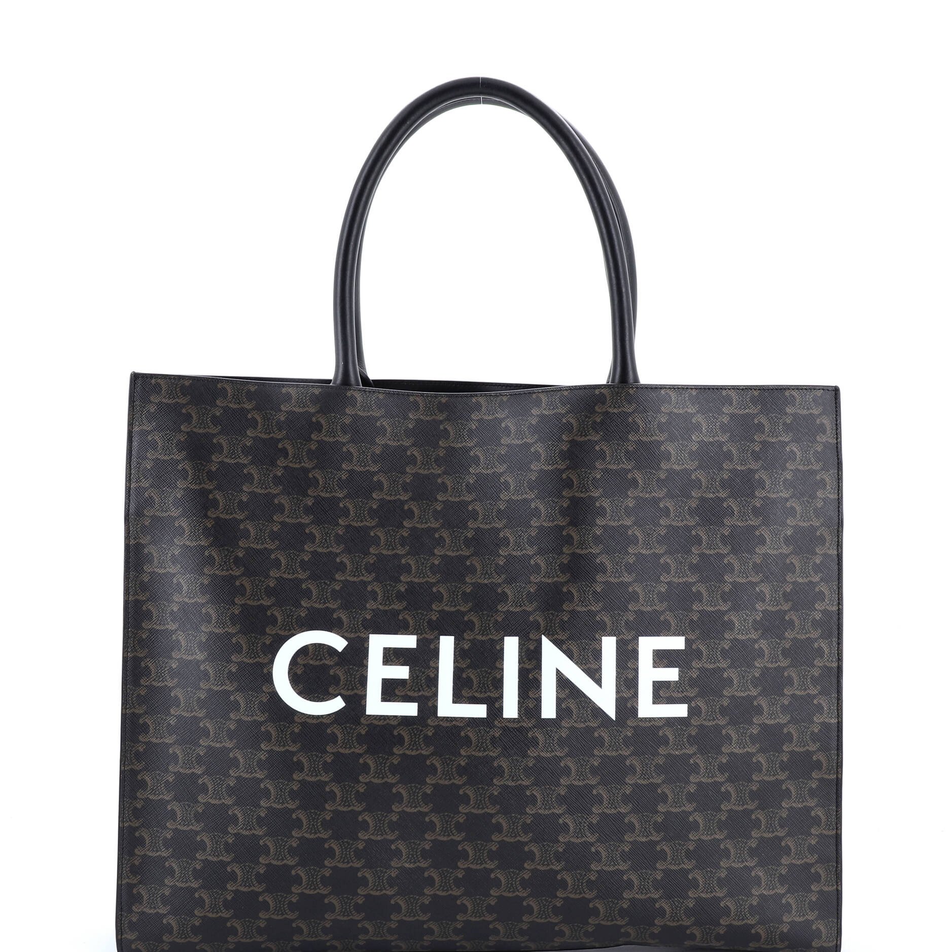 Celine Horizontal Logo Cabas Tote Triomphe Coated Canvas