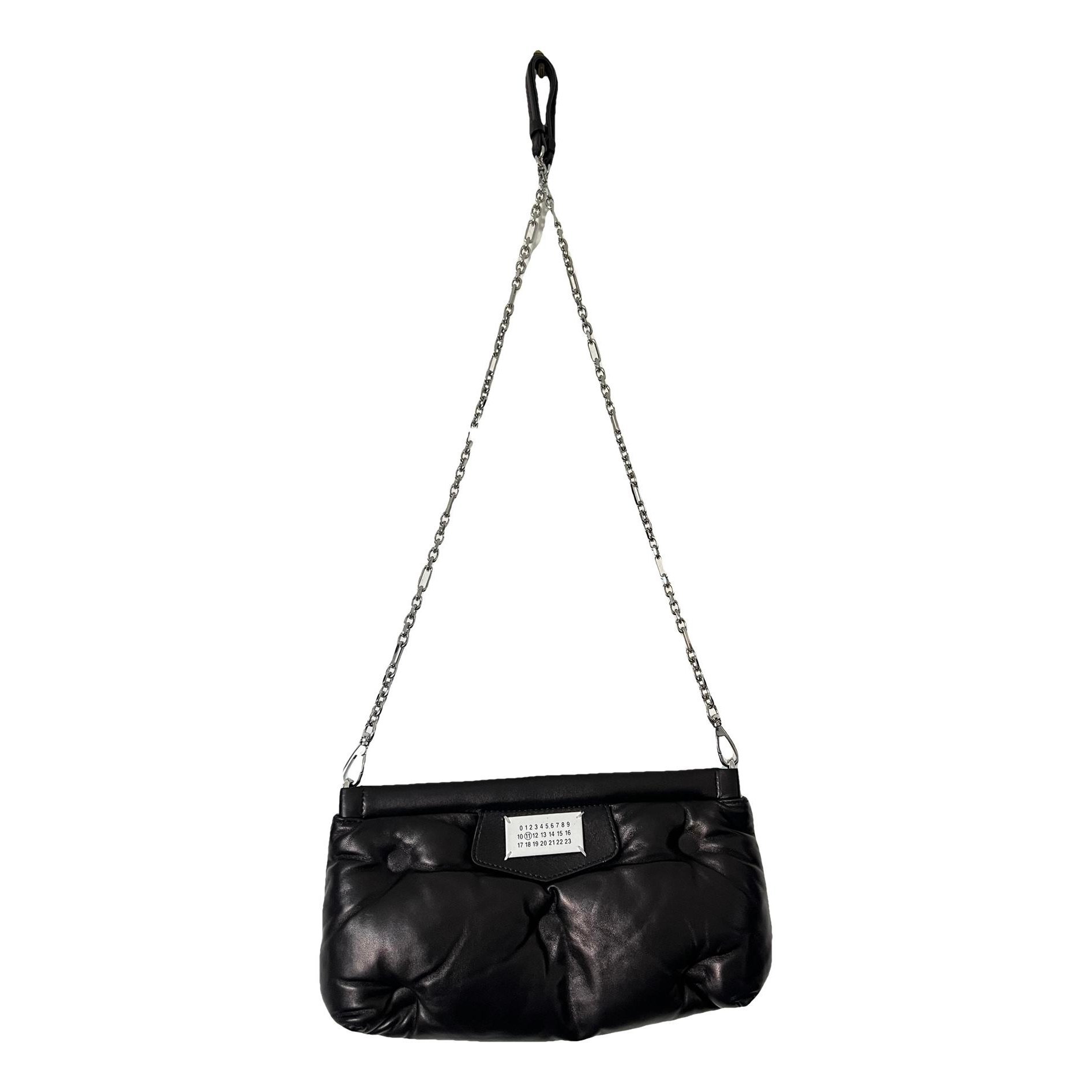 Leather clutch bag