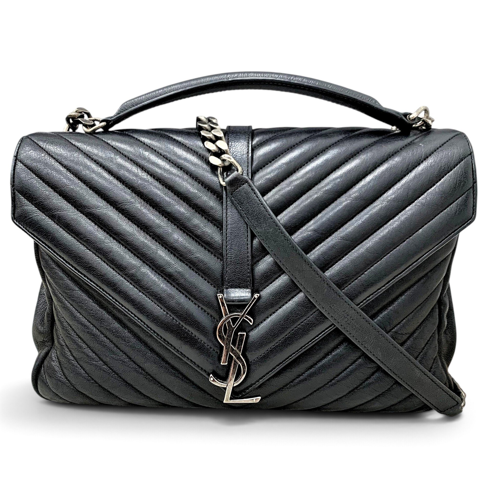 Collége monogramme leather handbag