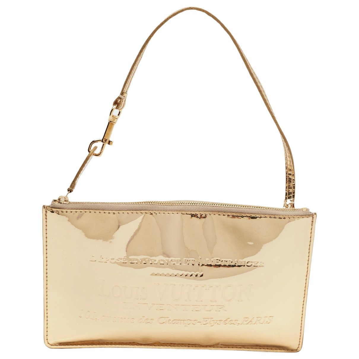 Patent leather clutch bag