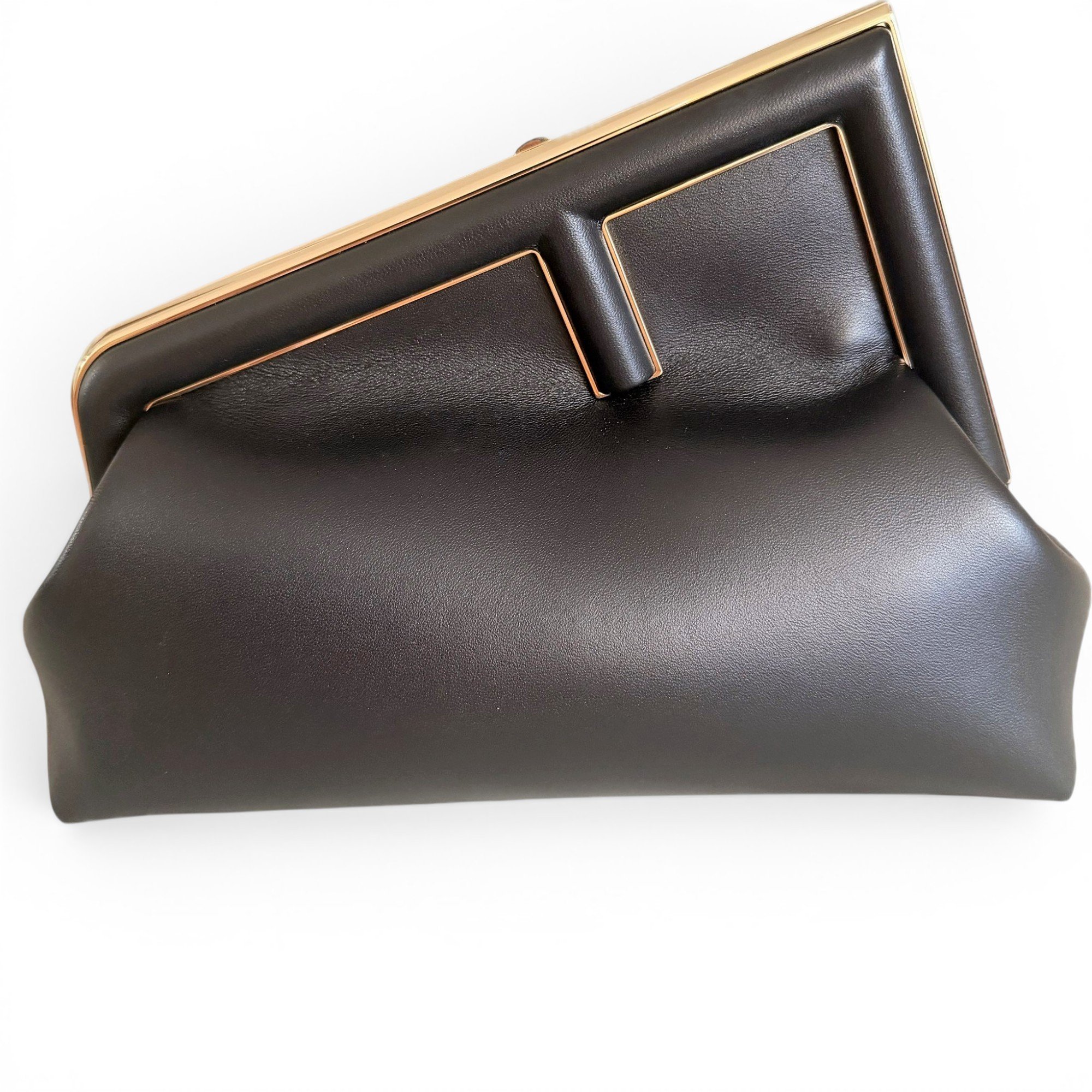 Leather clutch bag