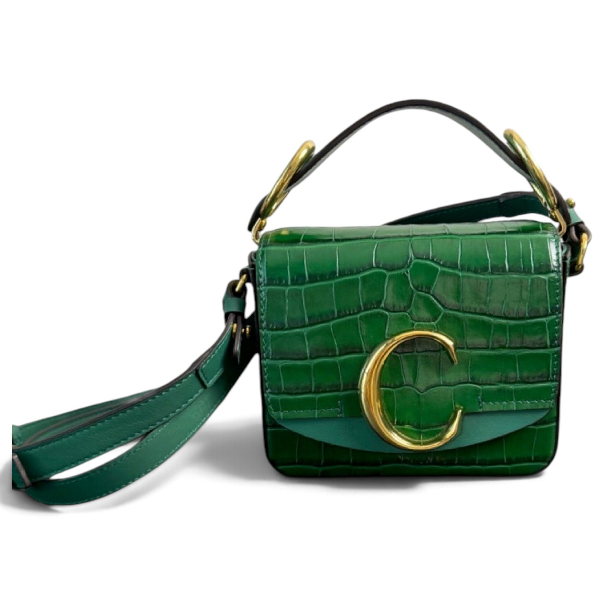 C leather crossbody bag