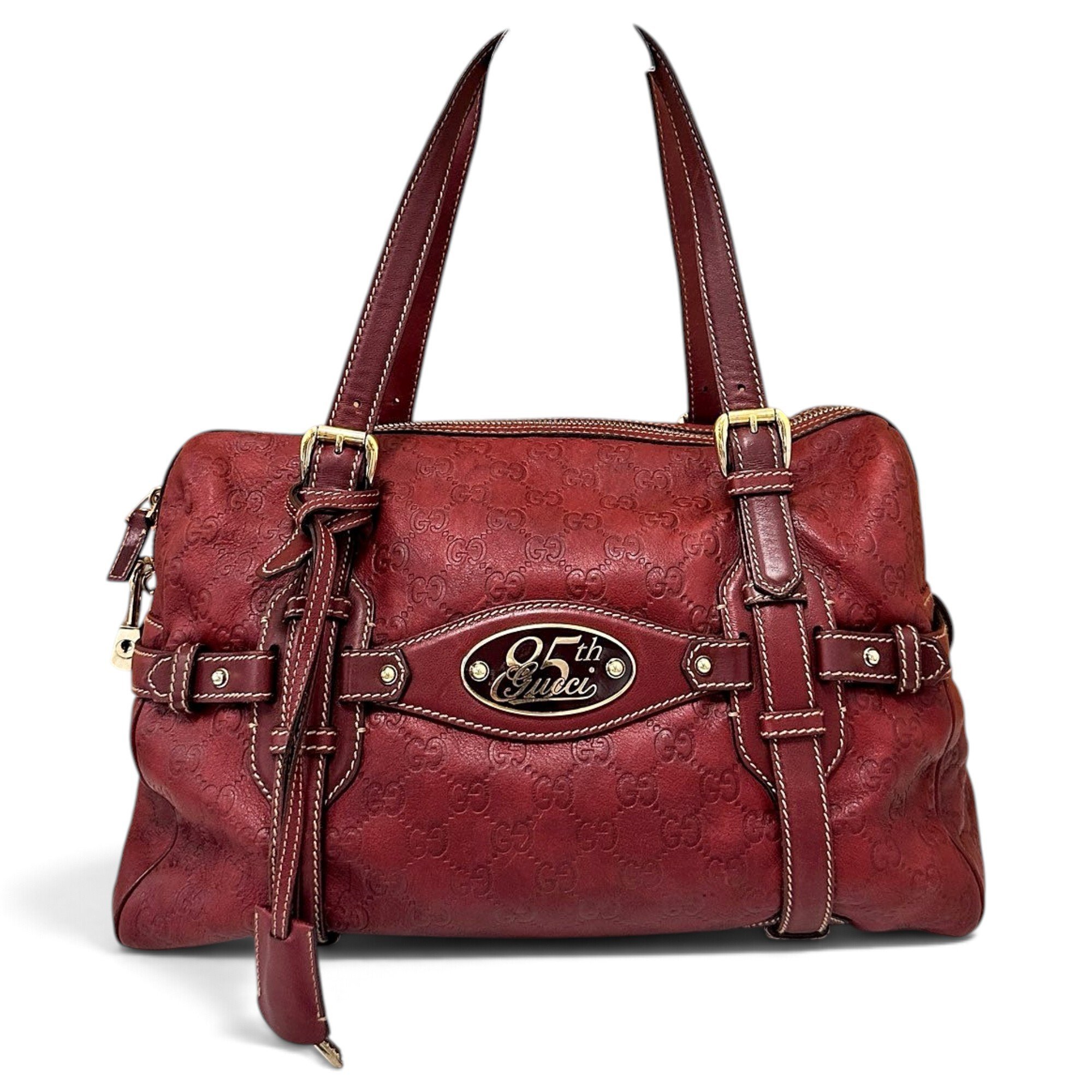 Leather bowling bag
