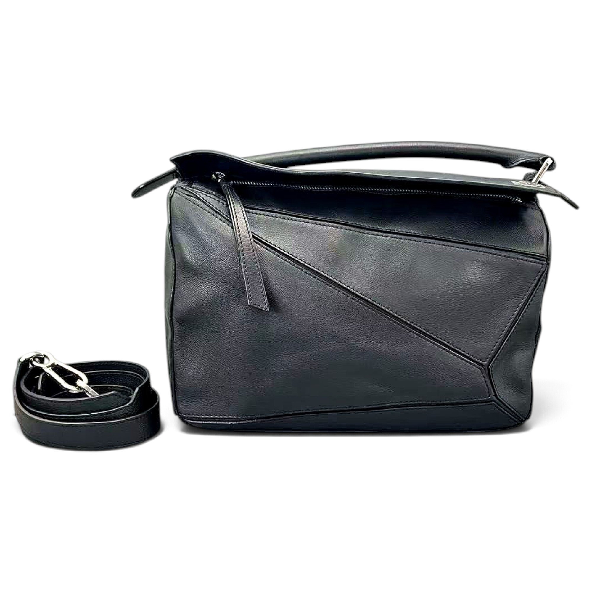 Puzzle leather crossbody bag