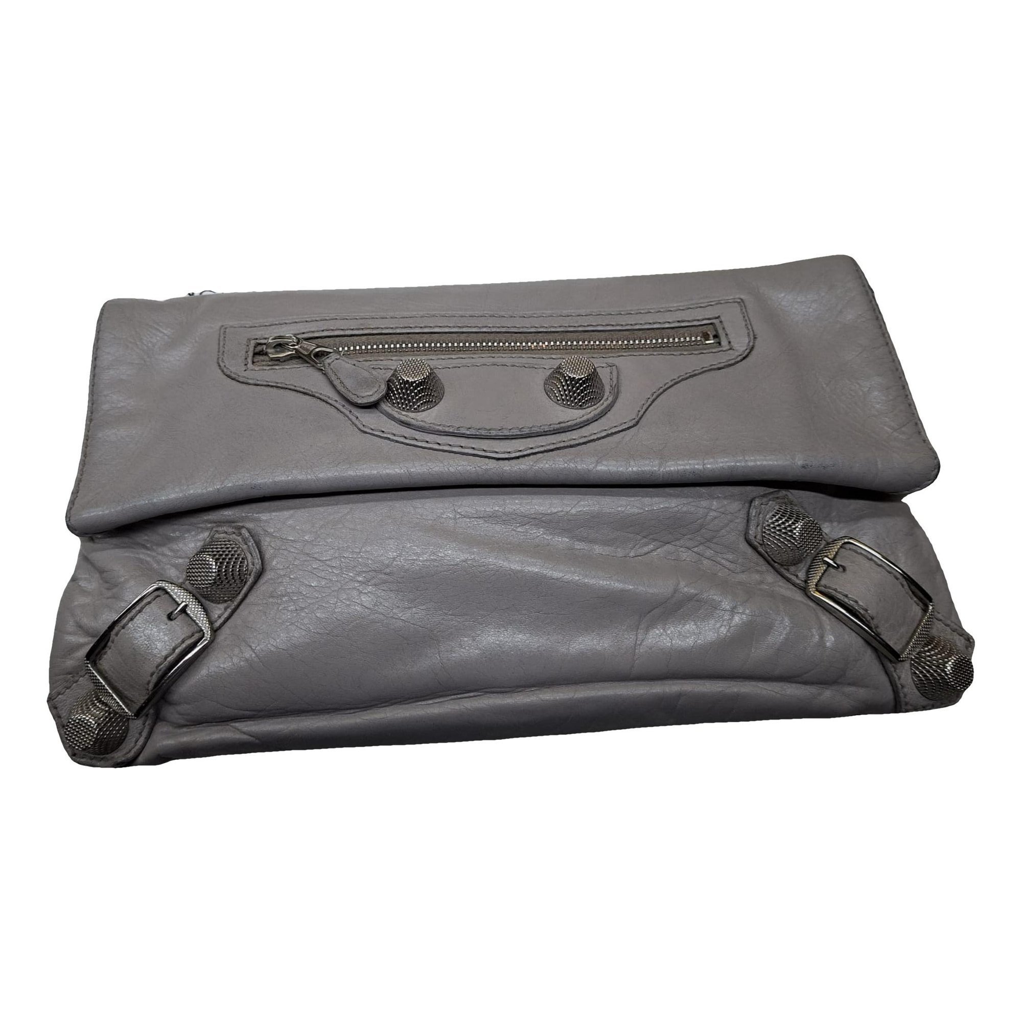Envelop leather clutch bag