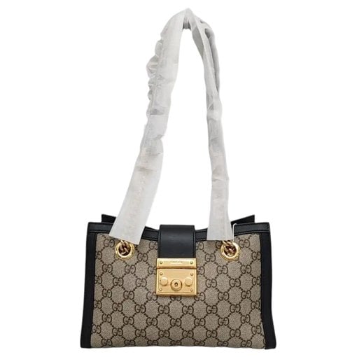 Padlock leather handbag