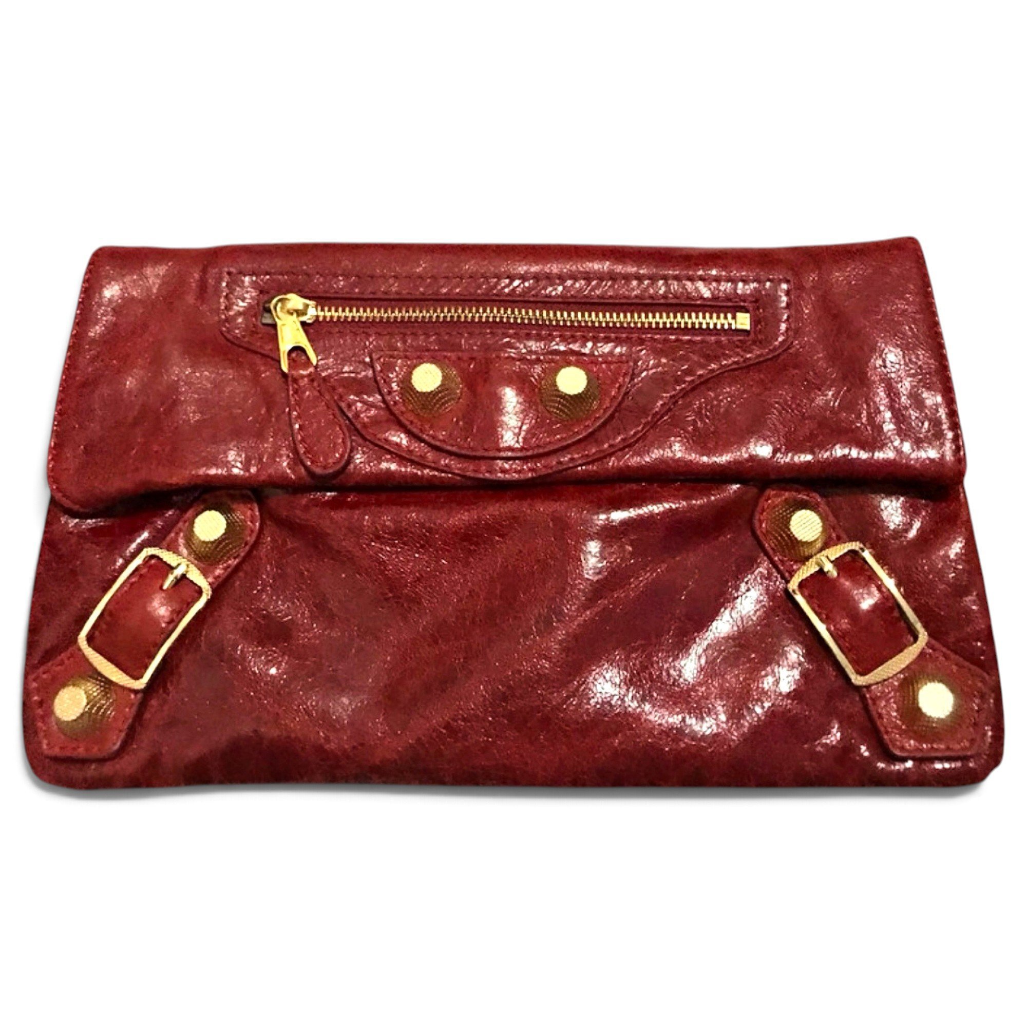 City Clip leather clutch bag
