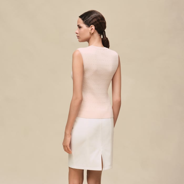 Rose Palomino Sleeveless Sweater