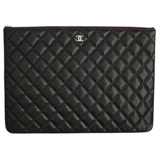 Leather clutch bag