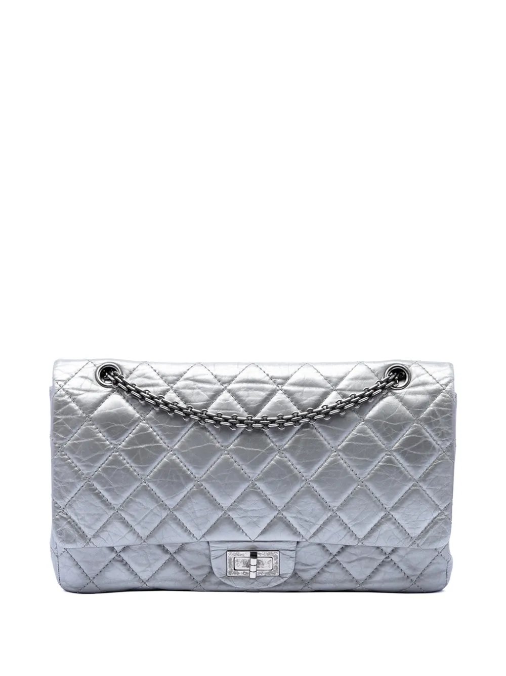 2011 Quilted Metallic Aged Calfskin Reissue 2.55 Double Flap 227 shoulder bag