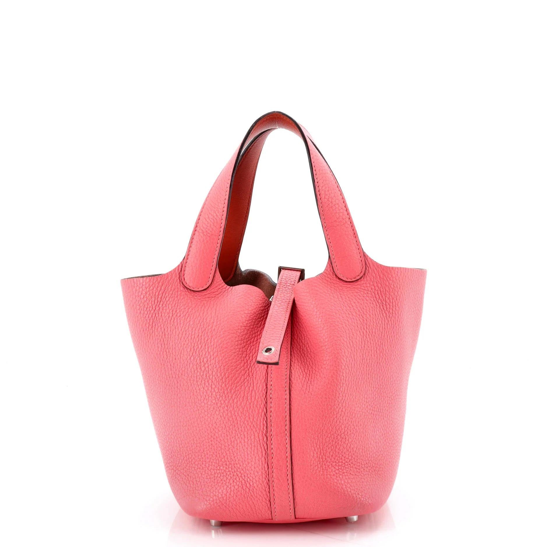 Hermes Picotin 18 Handbag Clemence Leather 2020