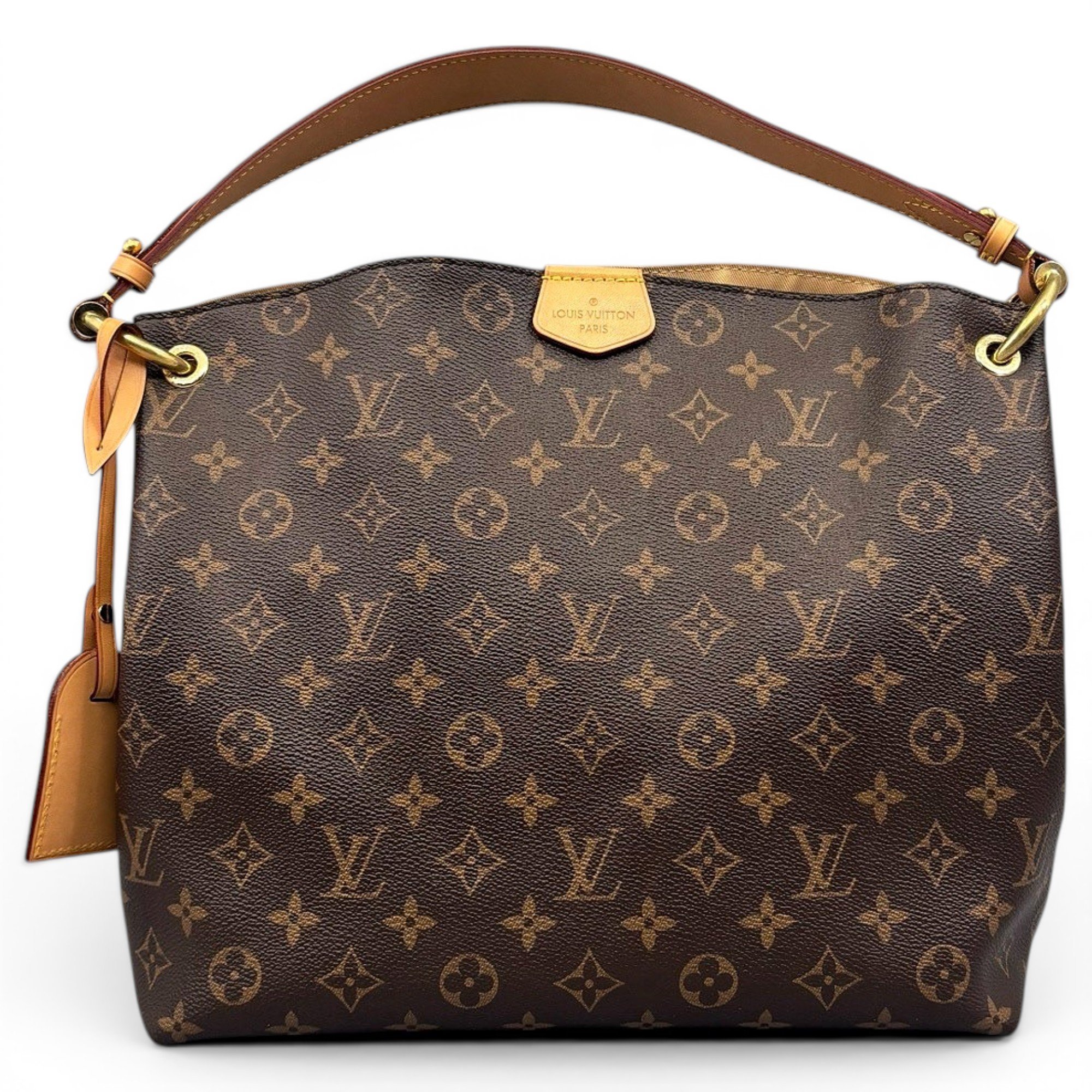 Graceful leather handbag