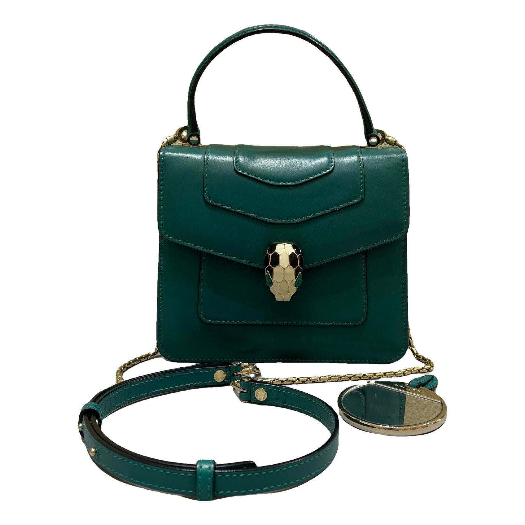 Serpenti leather handbag