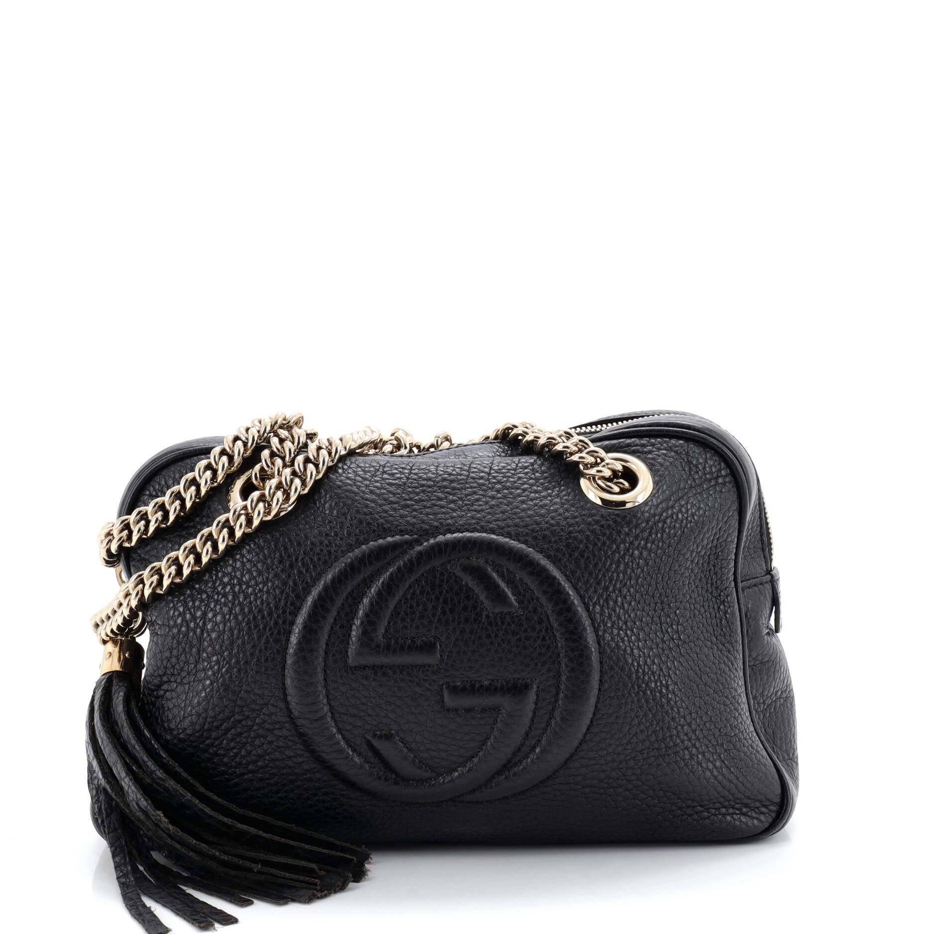 Soho Chain Zip Shoulder Bag Leather Small