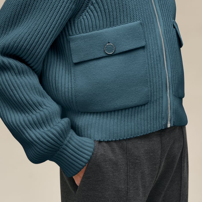 Bleu Canal Long-sleeve Jacket