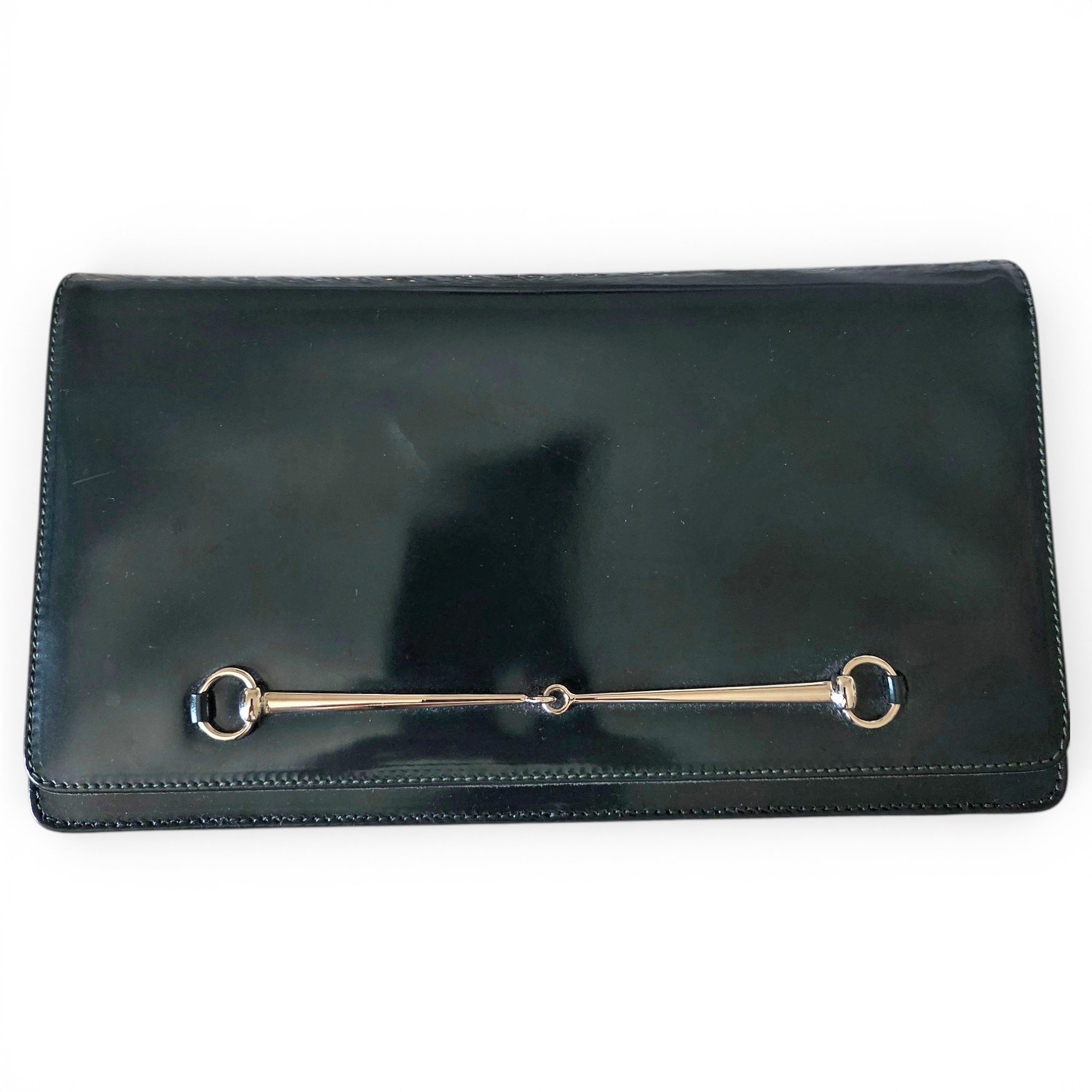 Leather clutch bag