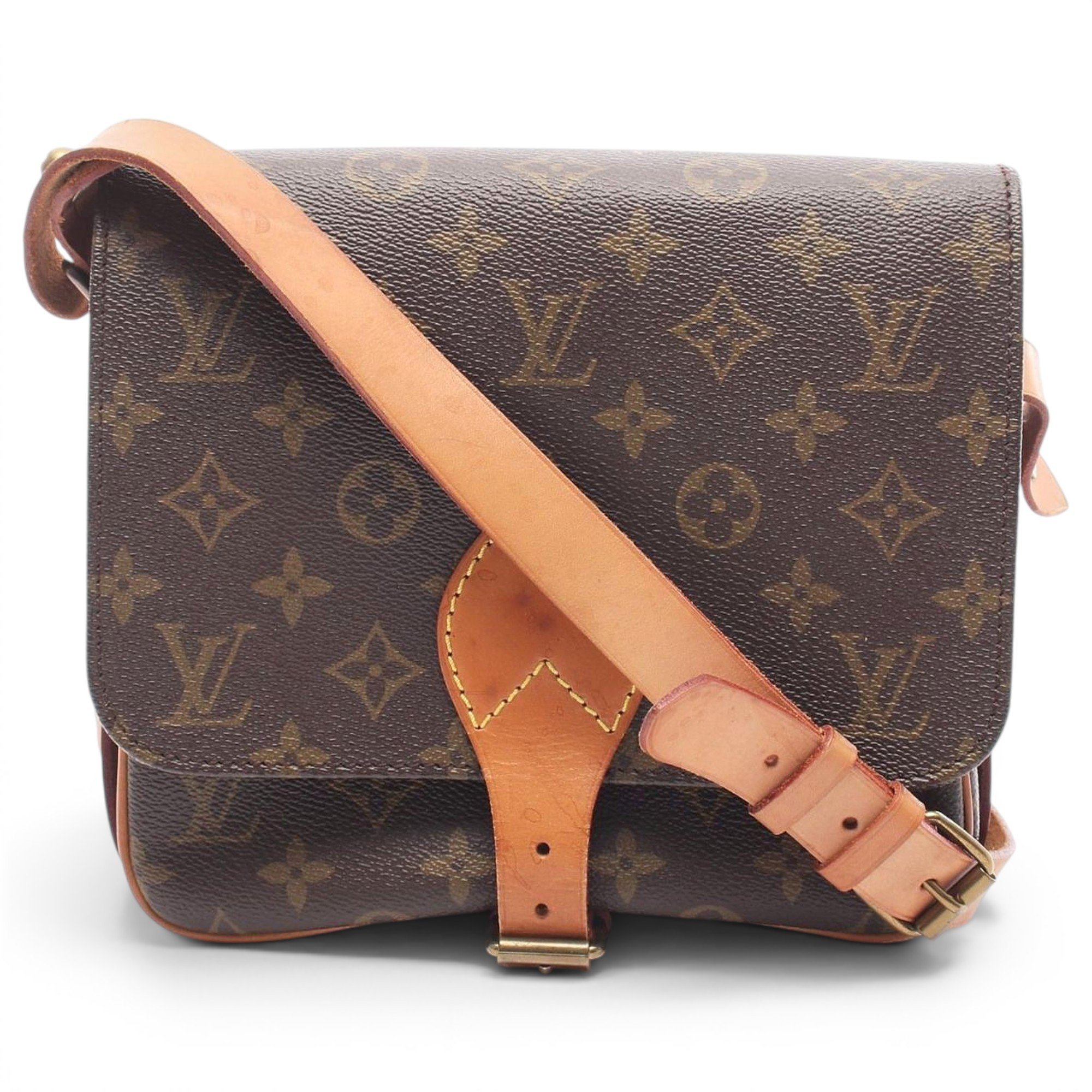 Cartouchière cloth handbag