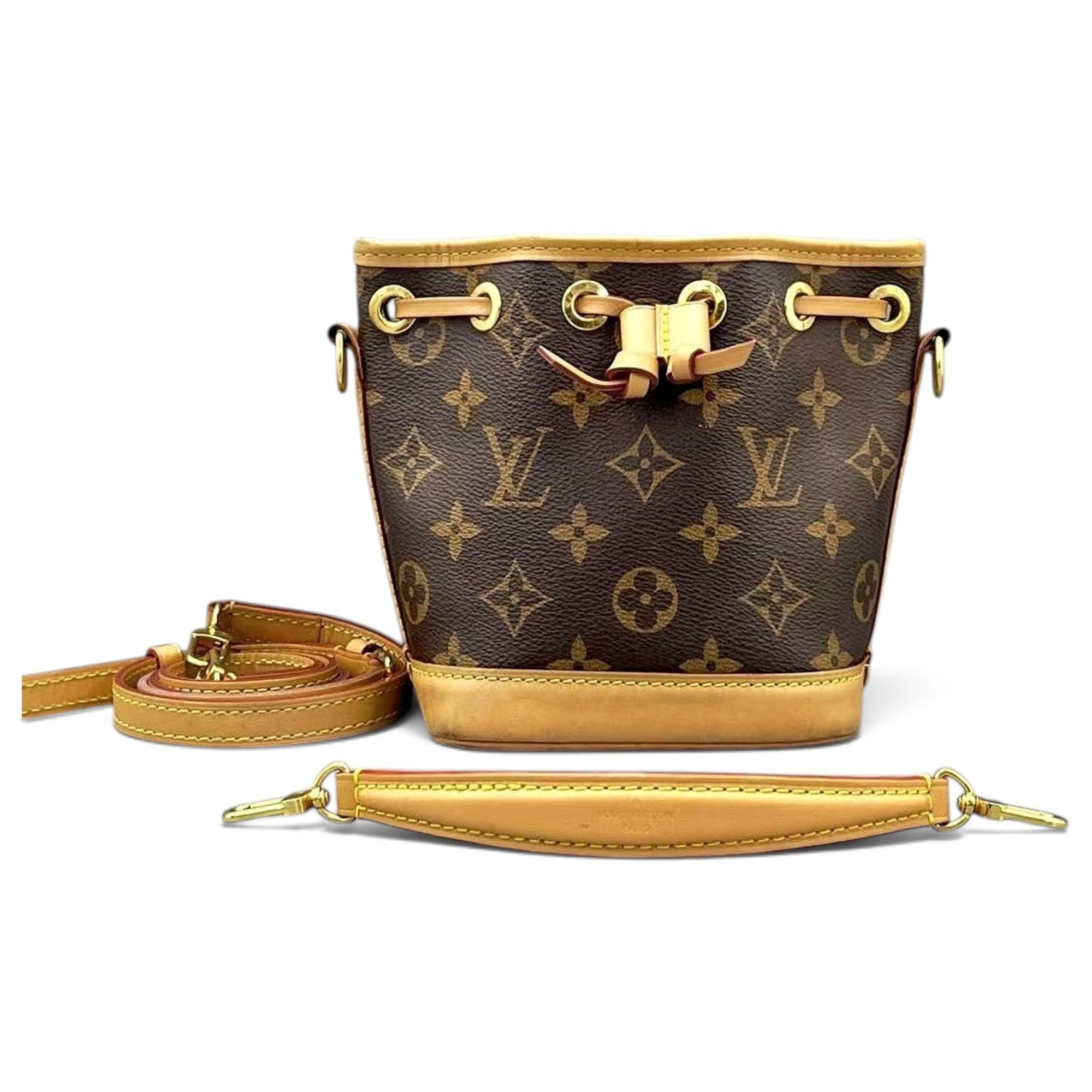 Nano Noé leather crossbody bag