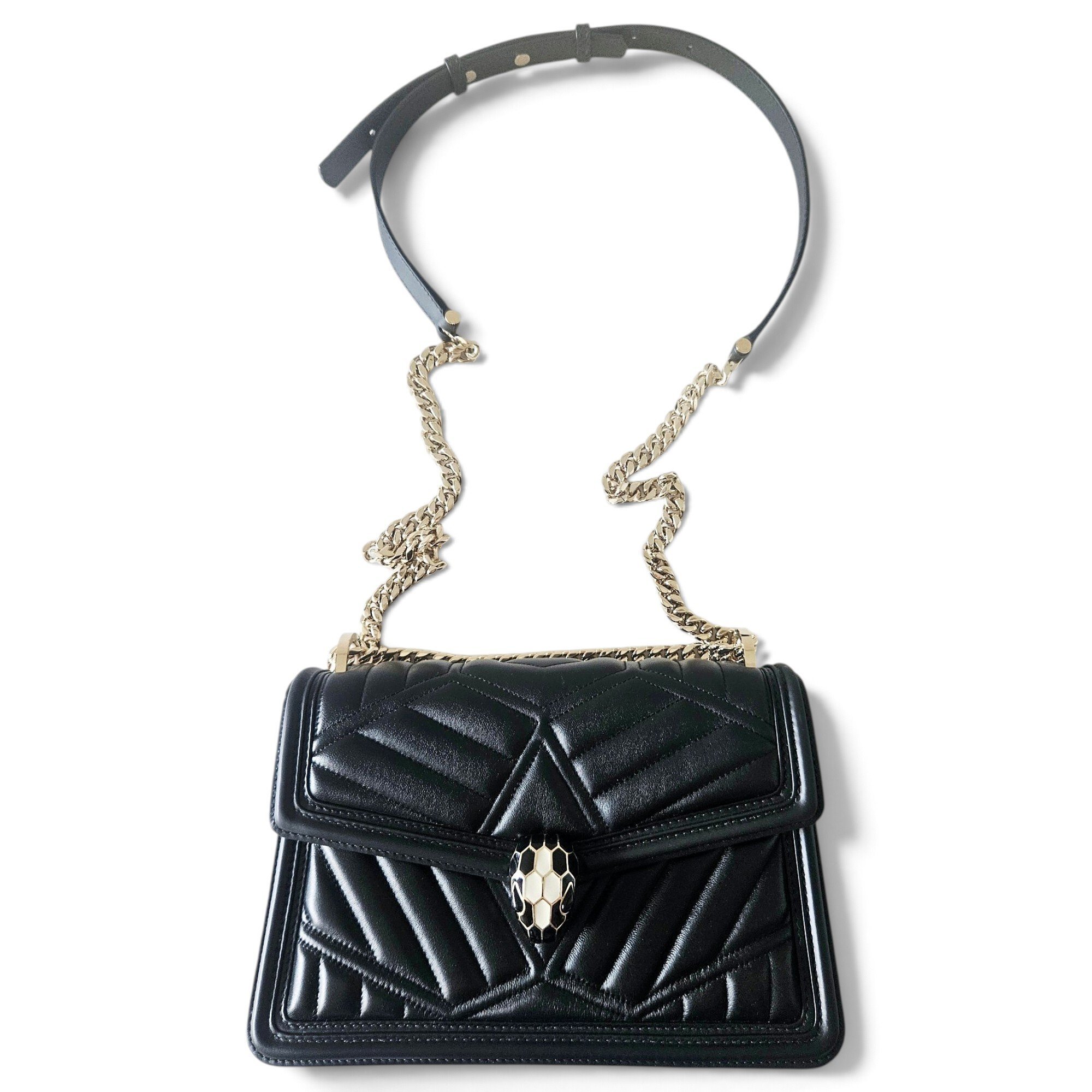 Serpenti leather handbag