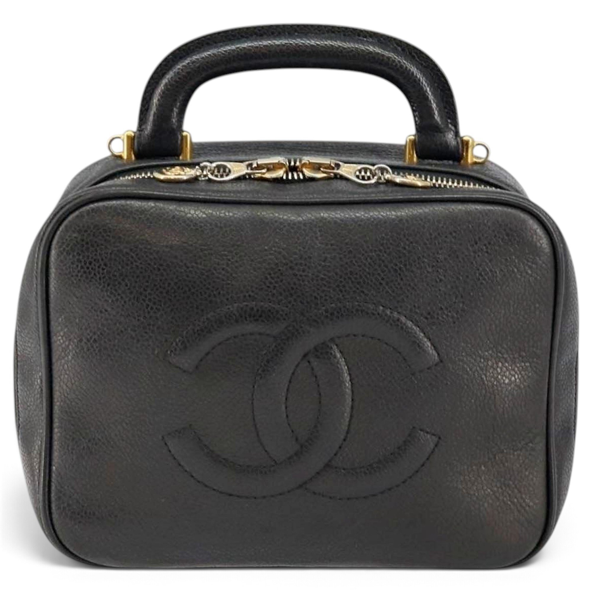 Vanity leather handbag