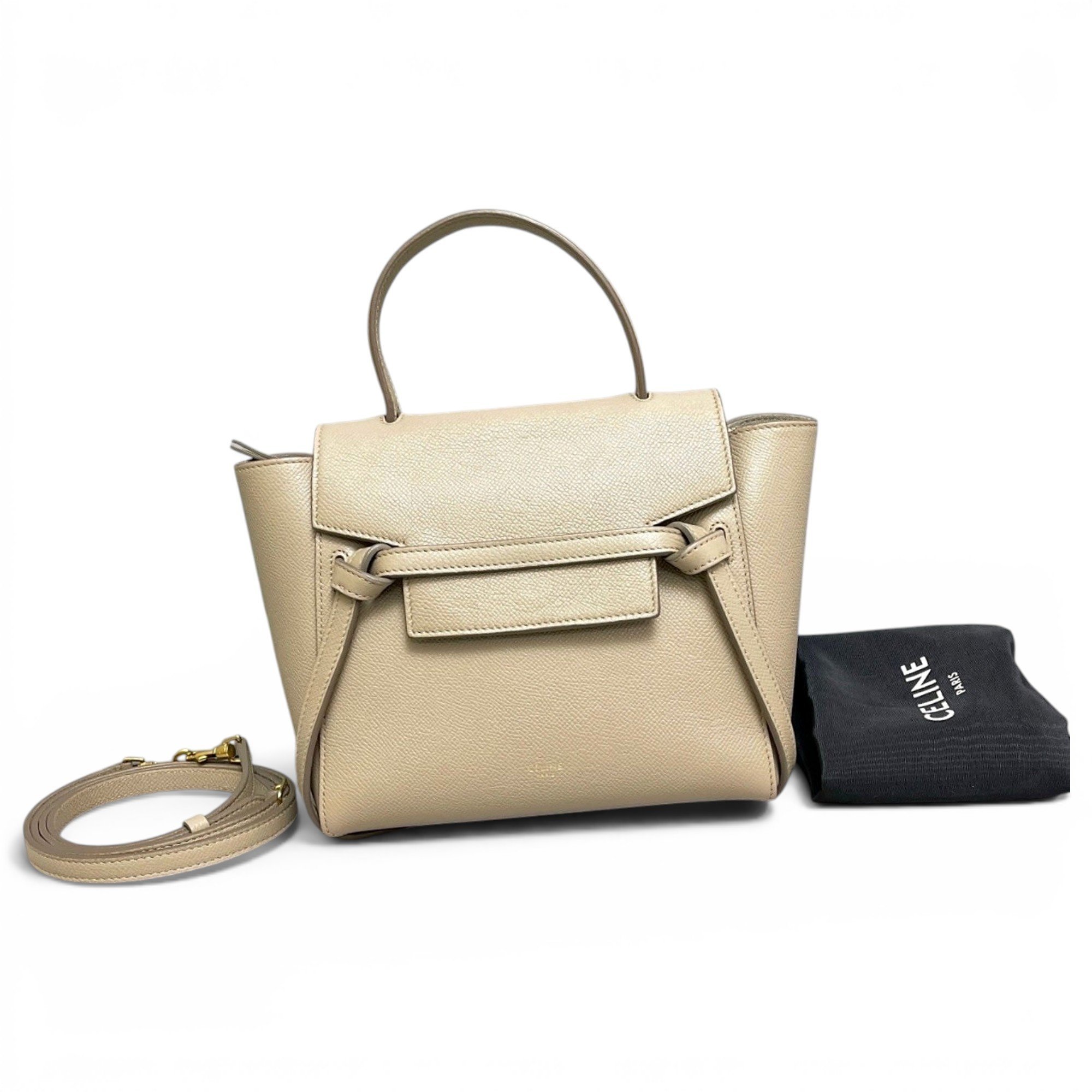 Belt leather handbag