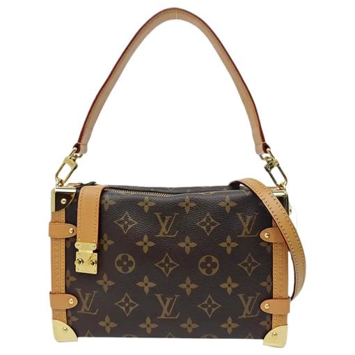 Side Trunk leather crossbody bag