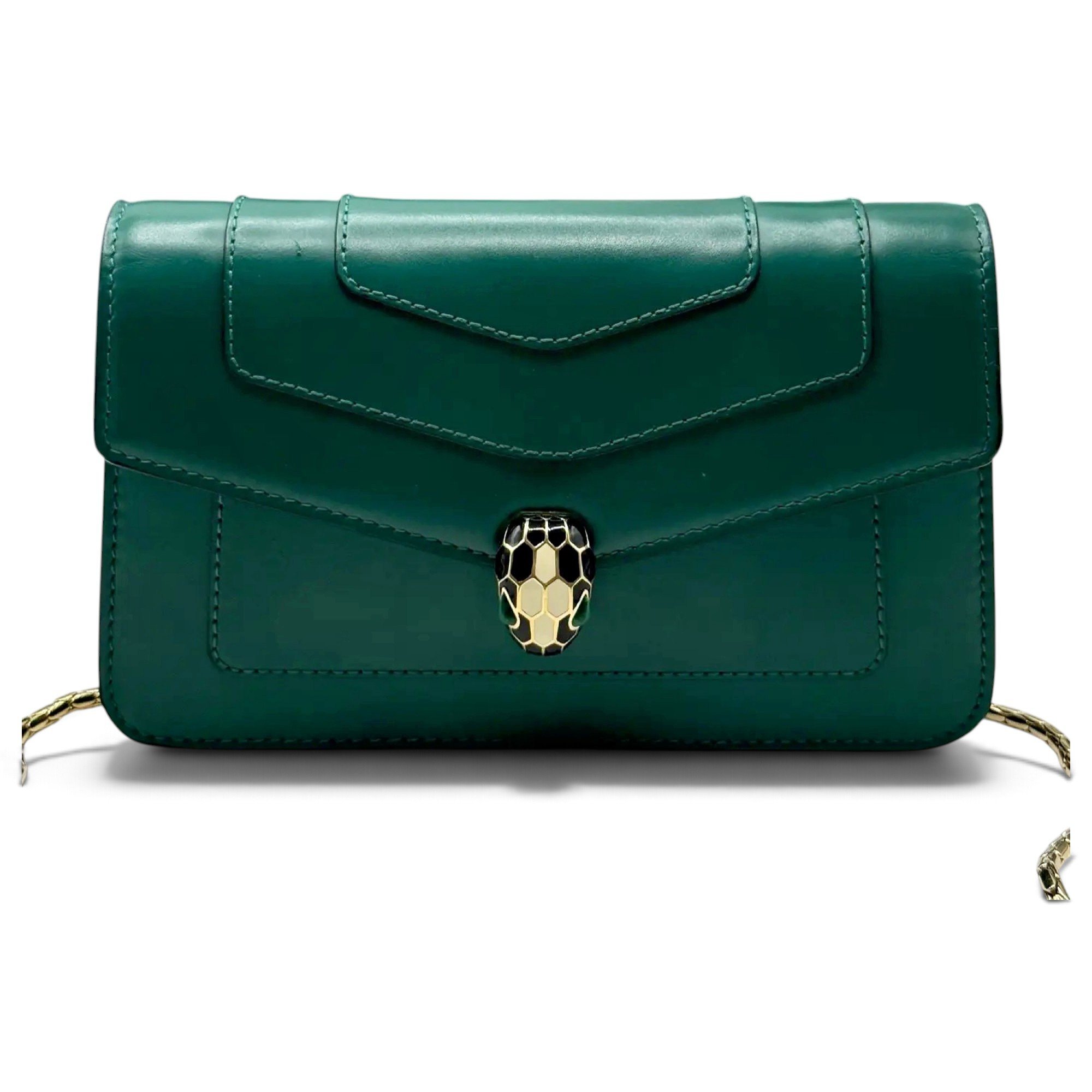 Serpenti leather handbag