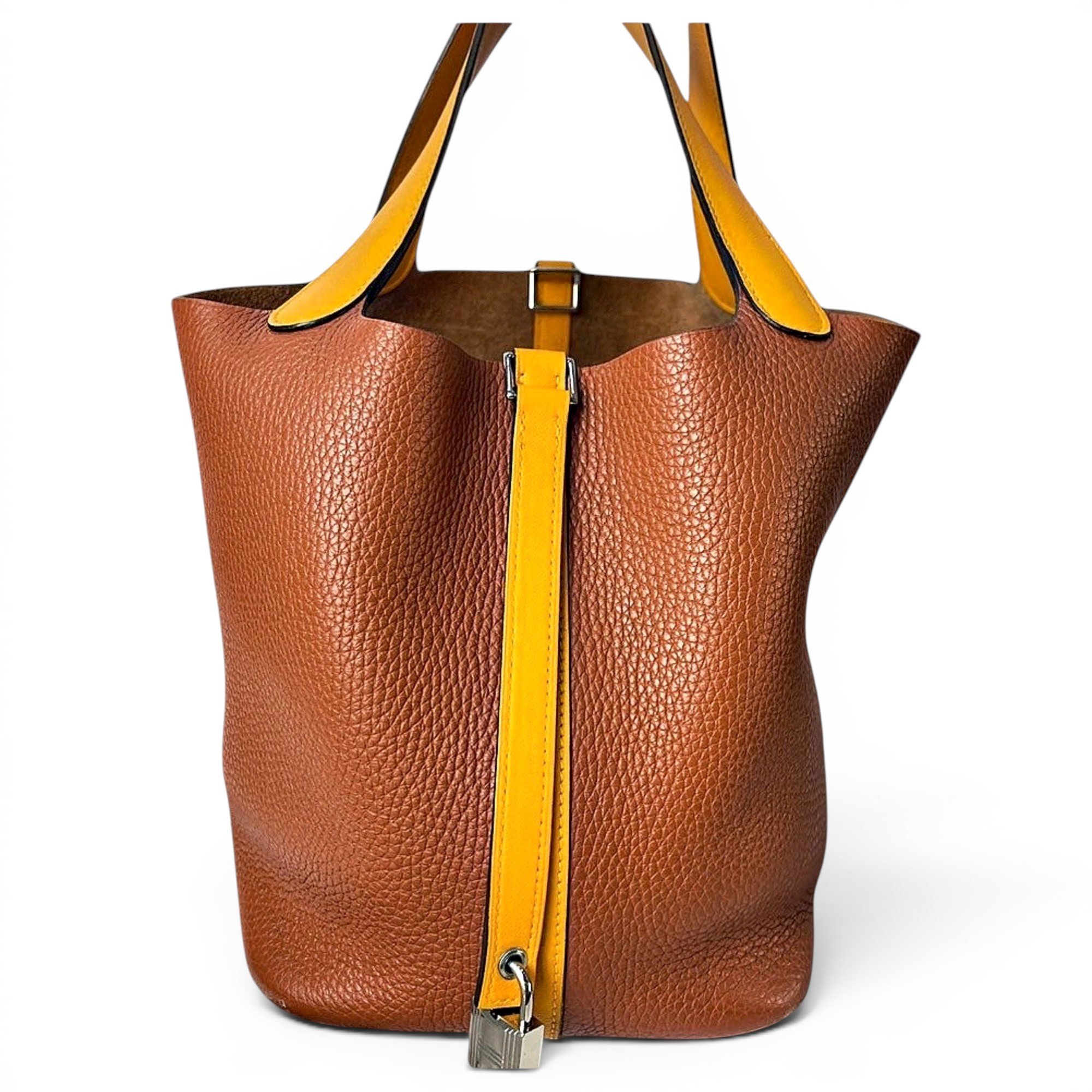 Picotin leather tote