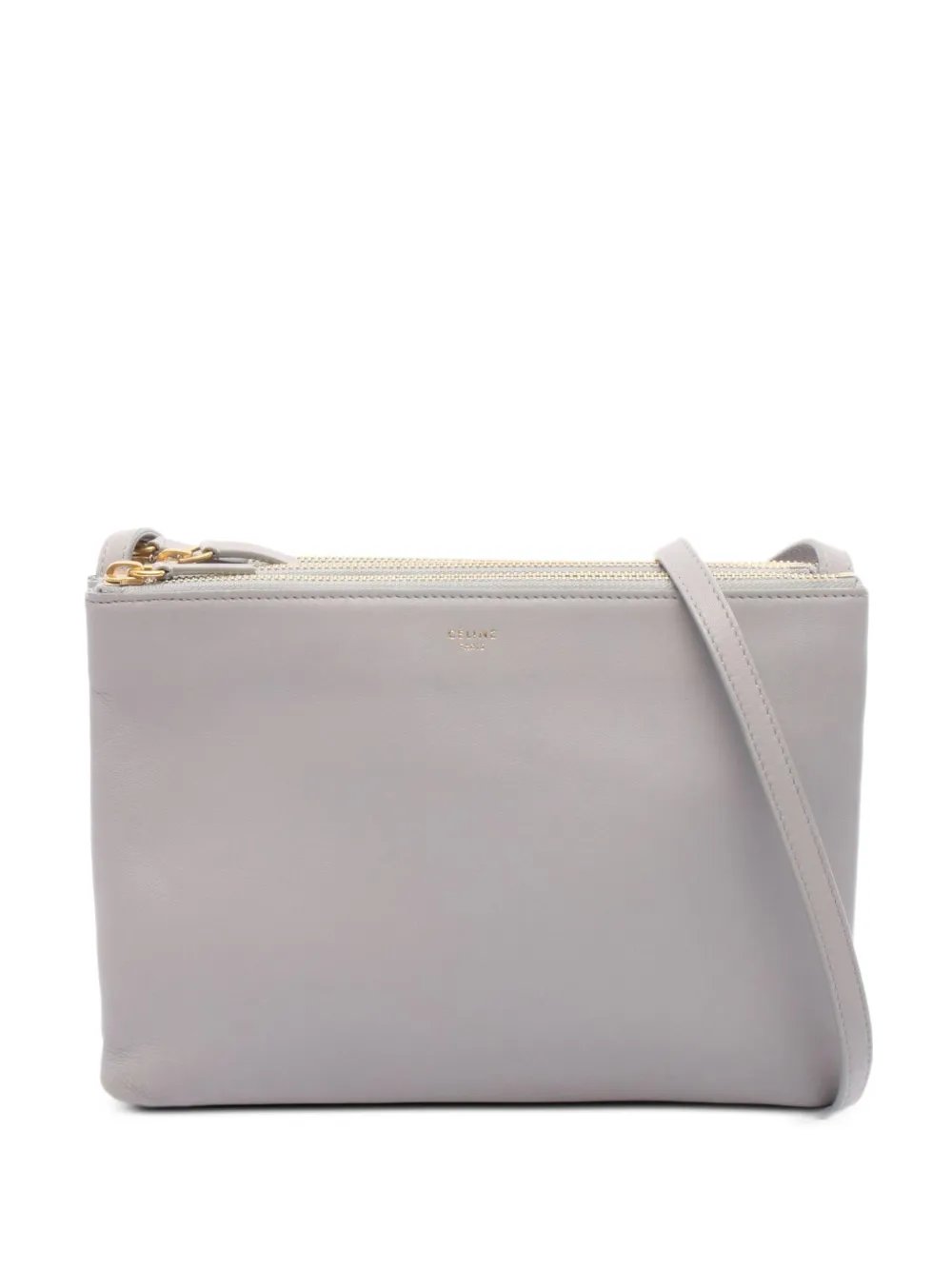 2000s large Trio leather shoulder bag