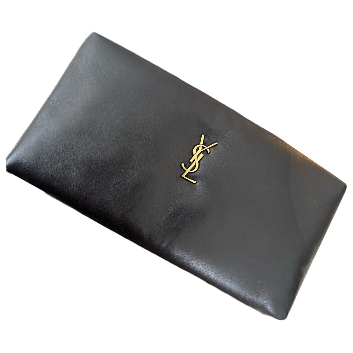Leather clutch bag