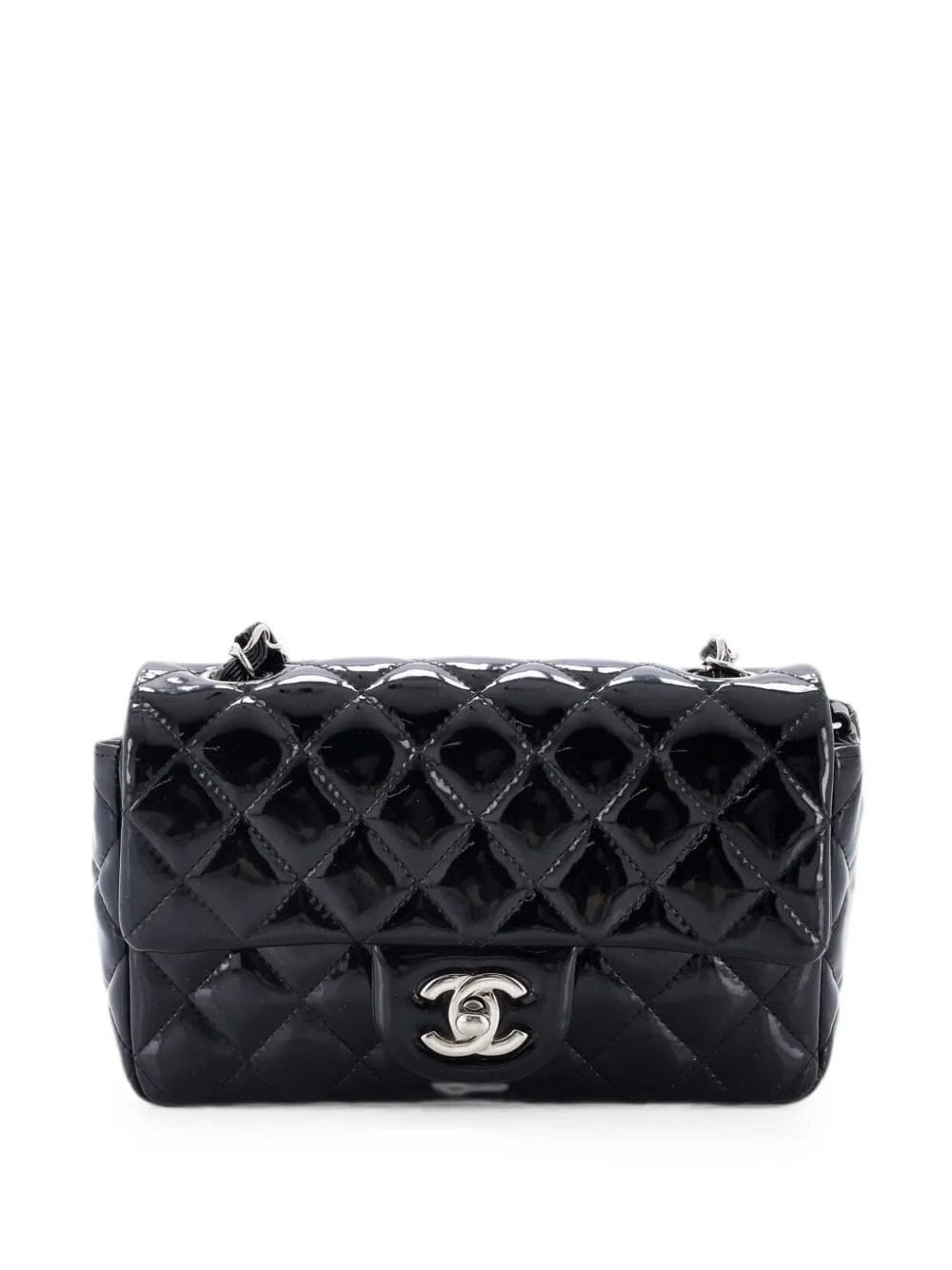 Classic Single Flap Bag Quilted Patent Mini crossbody bag