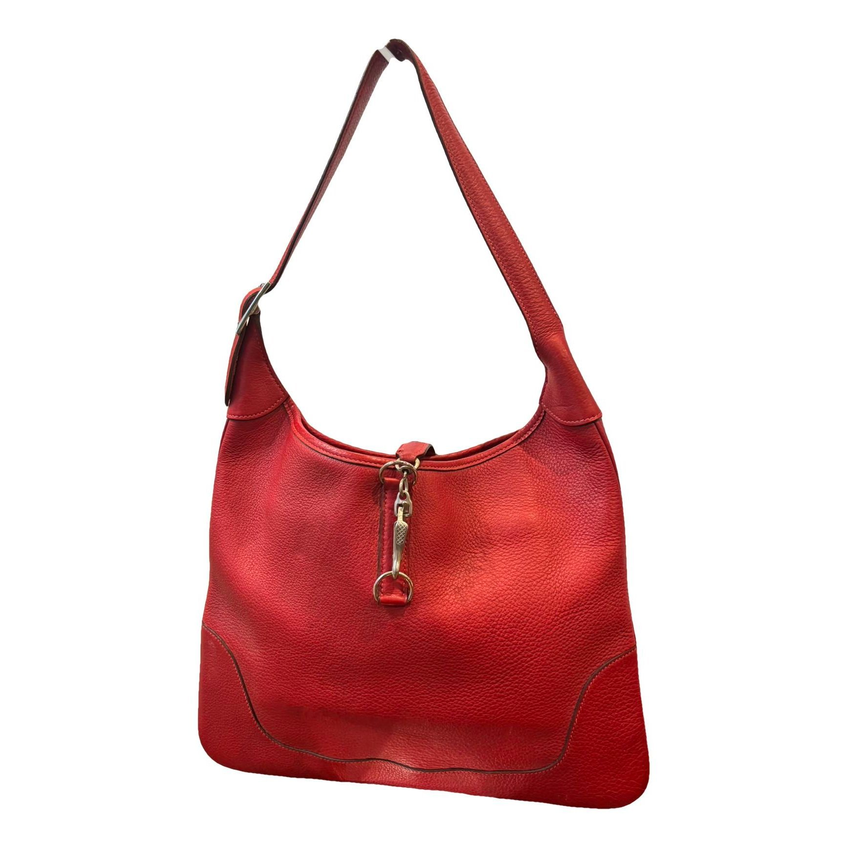 Trim leather handbag