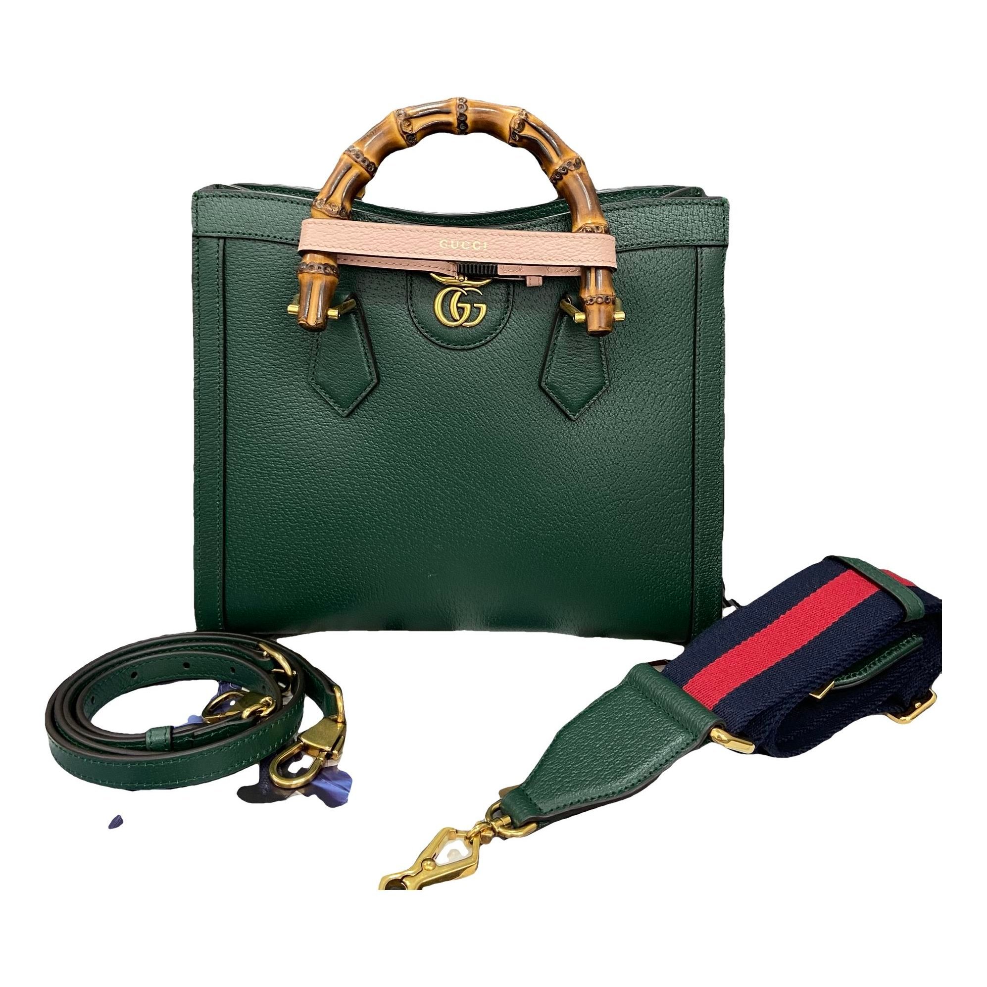 Diana Bamboo leather handbag