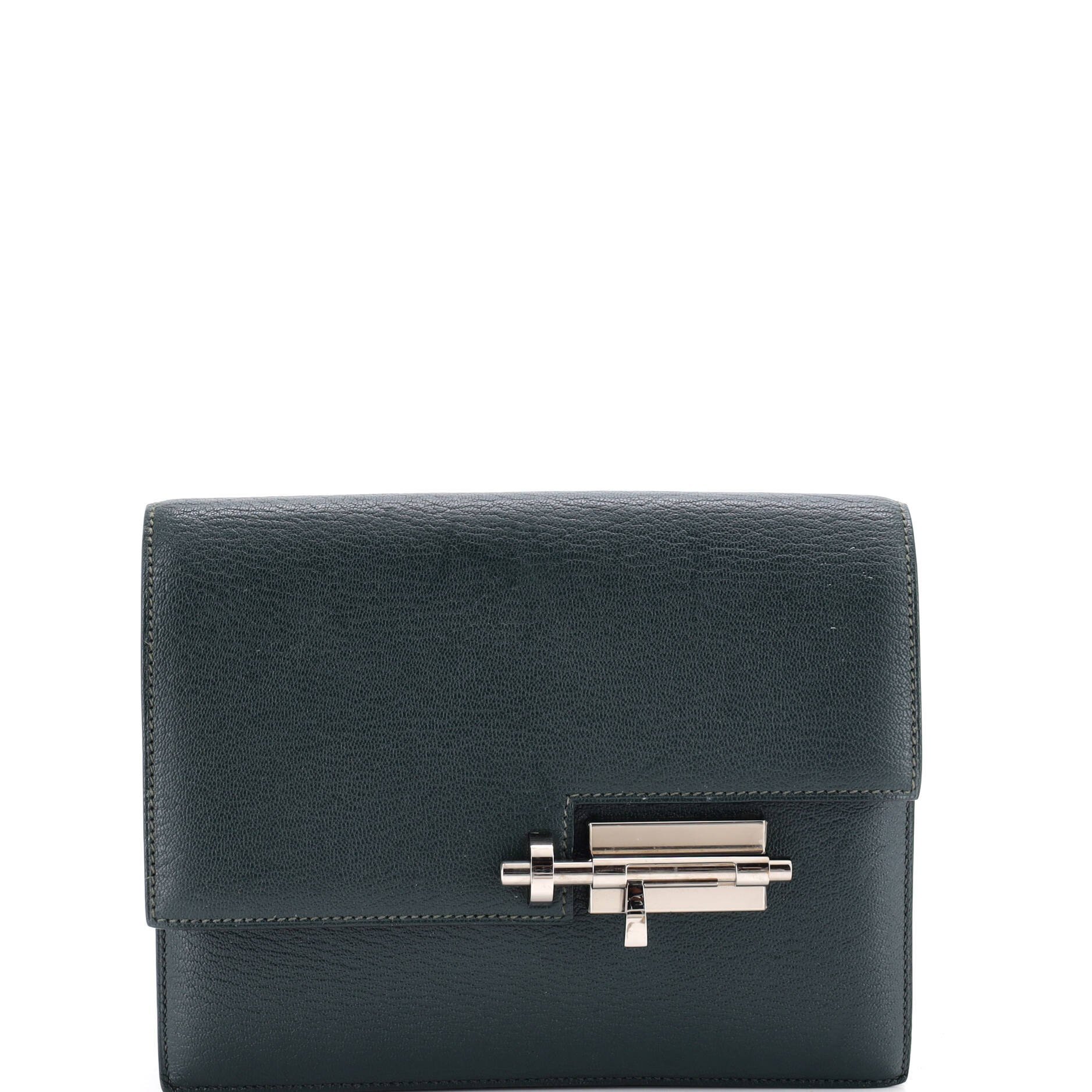 Leather clutch bag