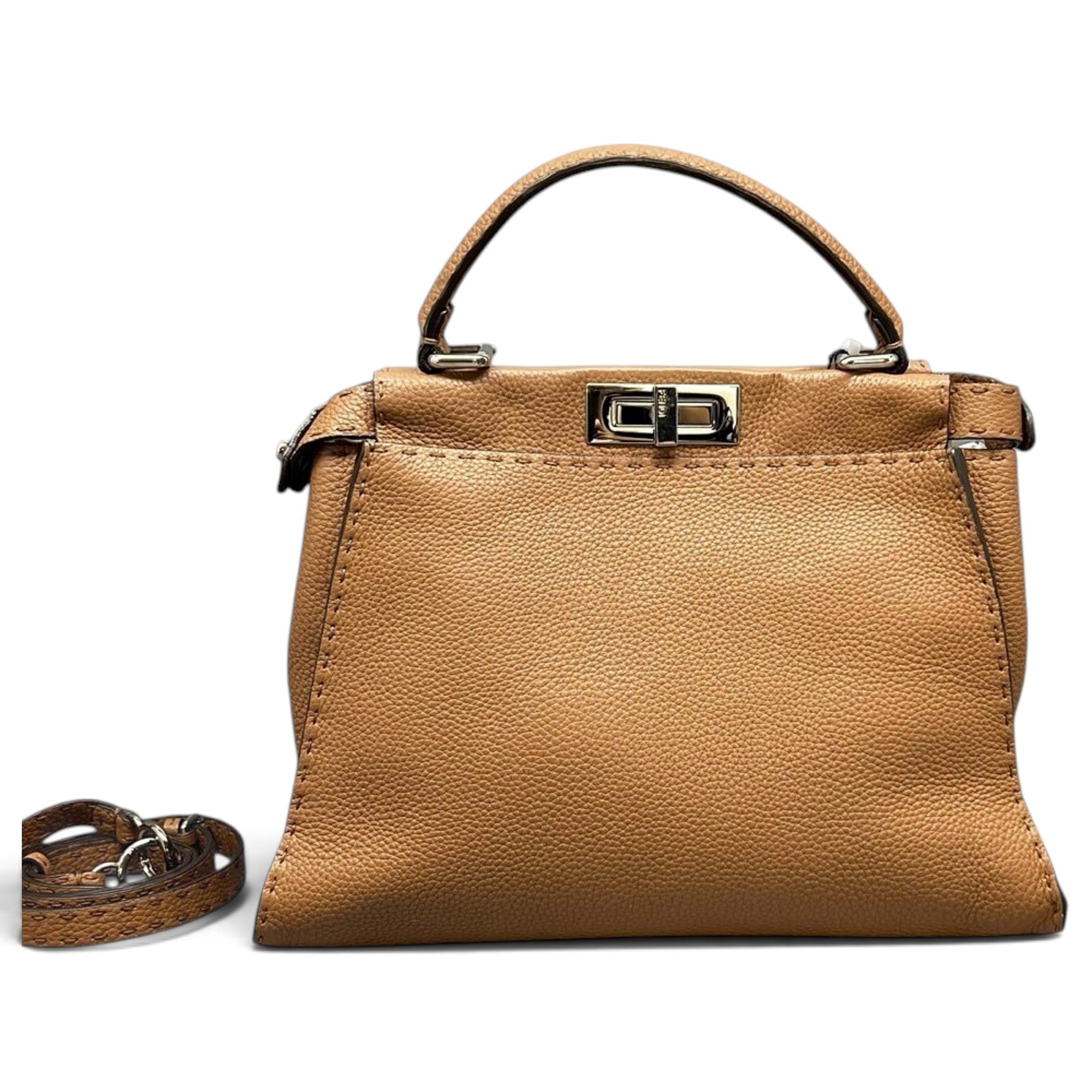 Peekaboo leather handbag