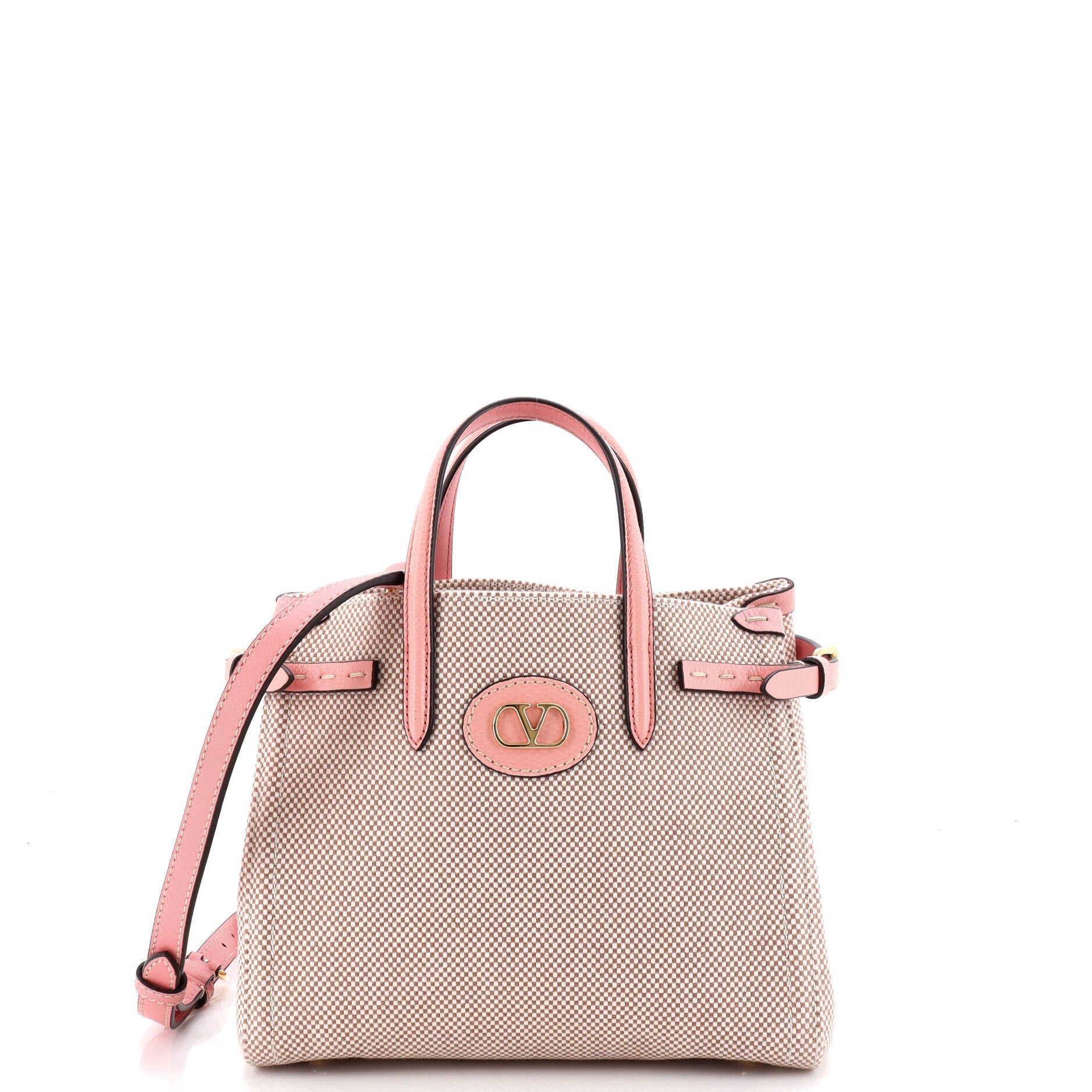 Antibes Shopping Tote Canvas with Leather Small