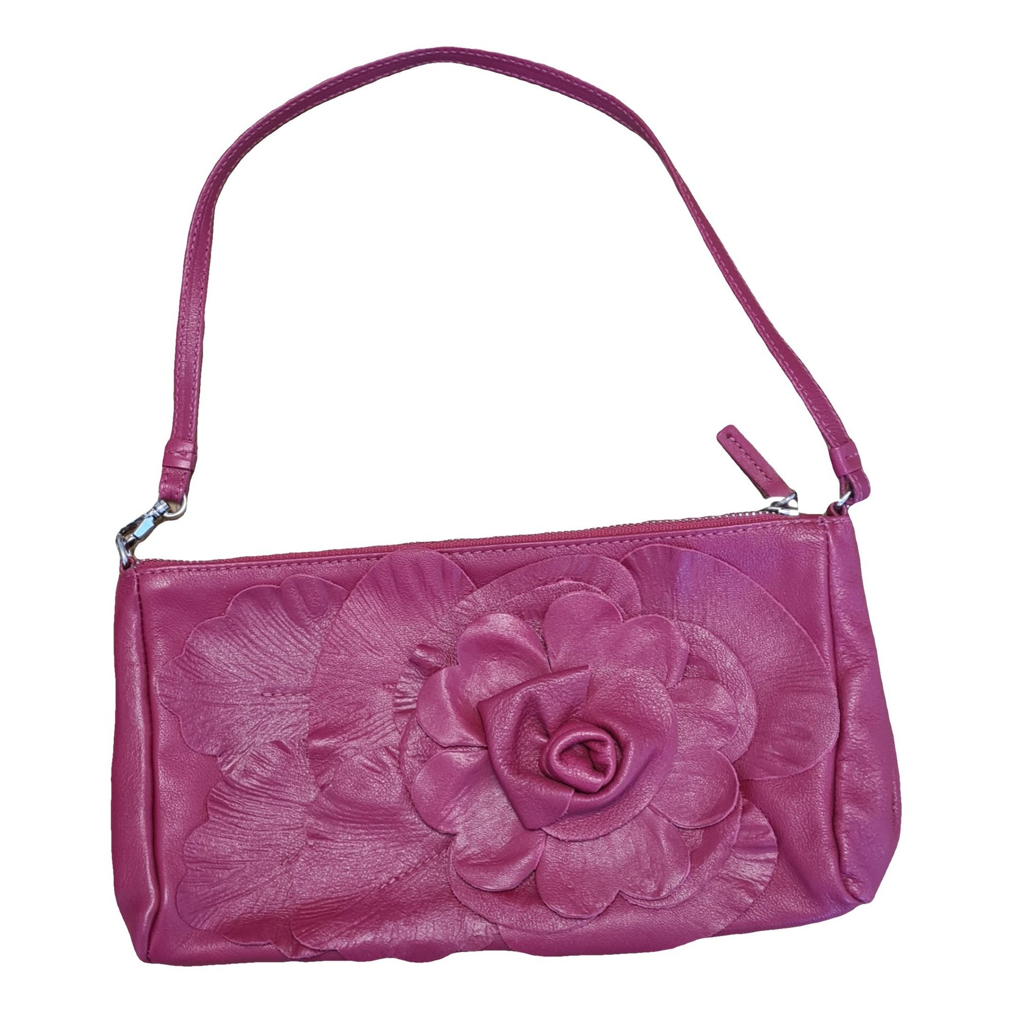 Leather clutch bag