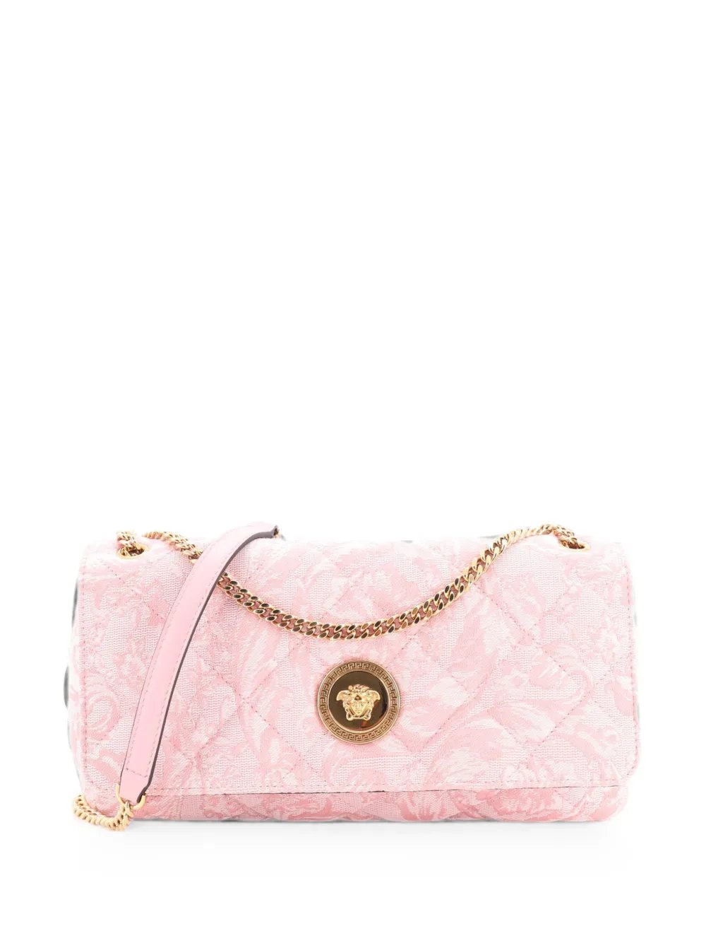 Medusa Icon Chain Flap Bag Quilted Barocco Jacquard East West shoulder bag