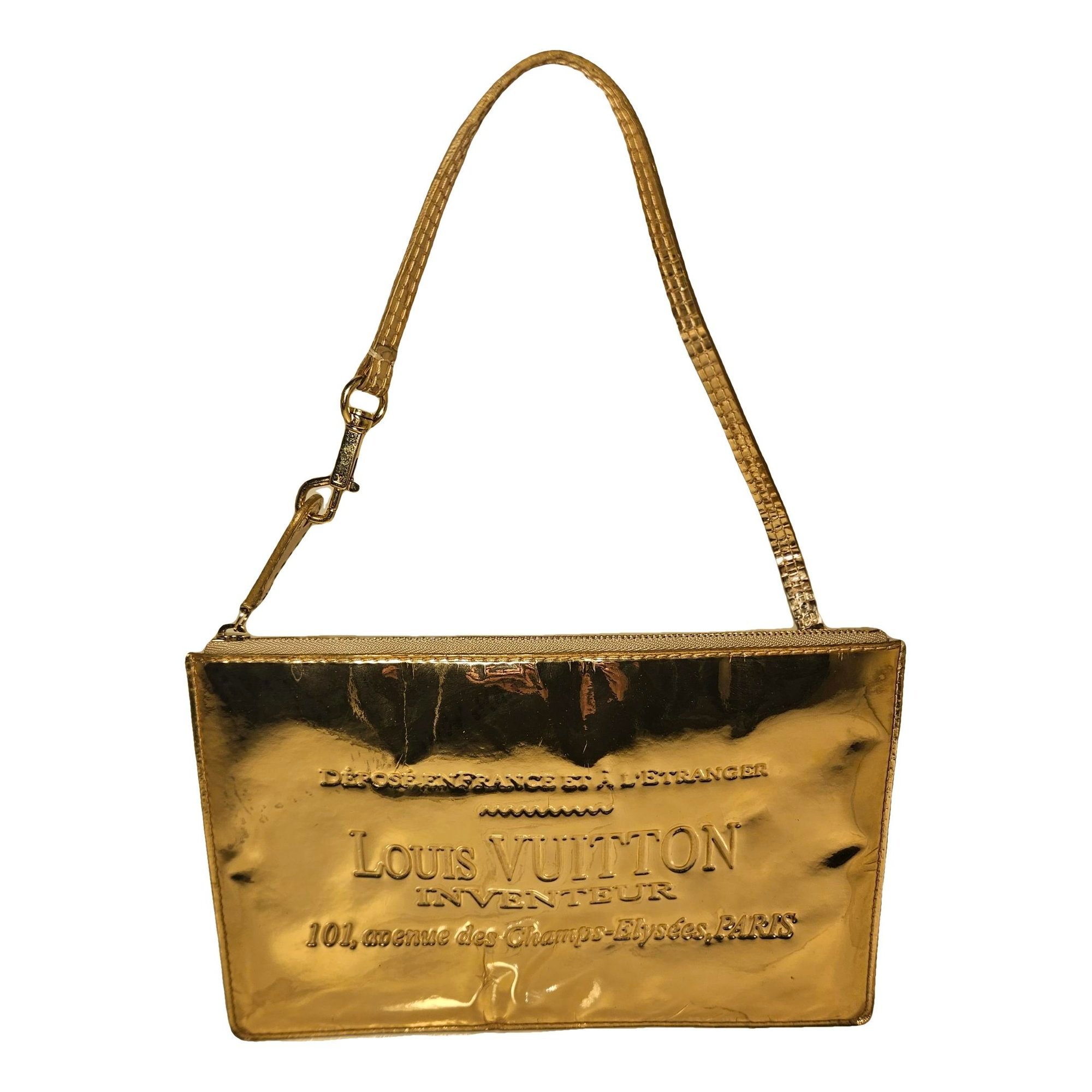 Leather clutch bag