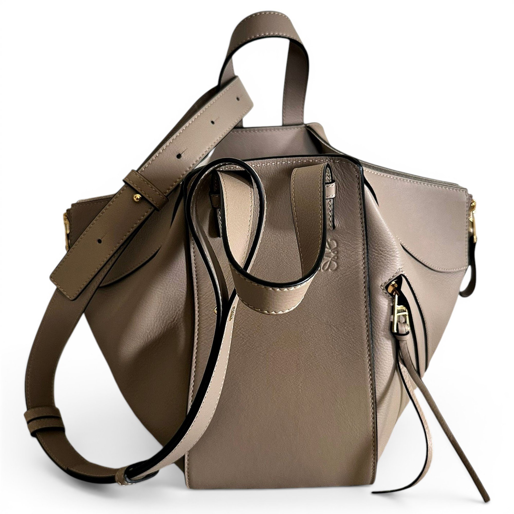 Hammock leather handbag