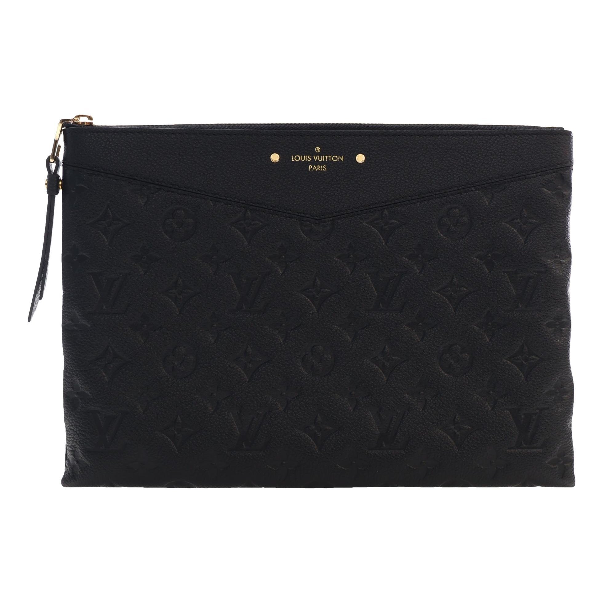 Leather clutch bag