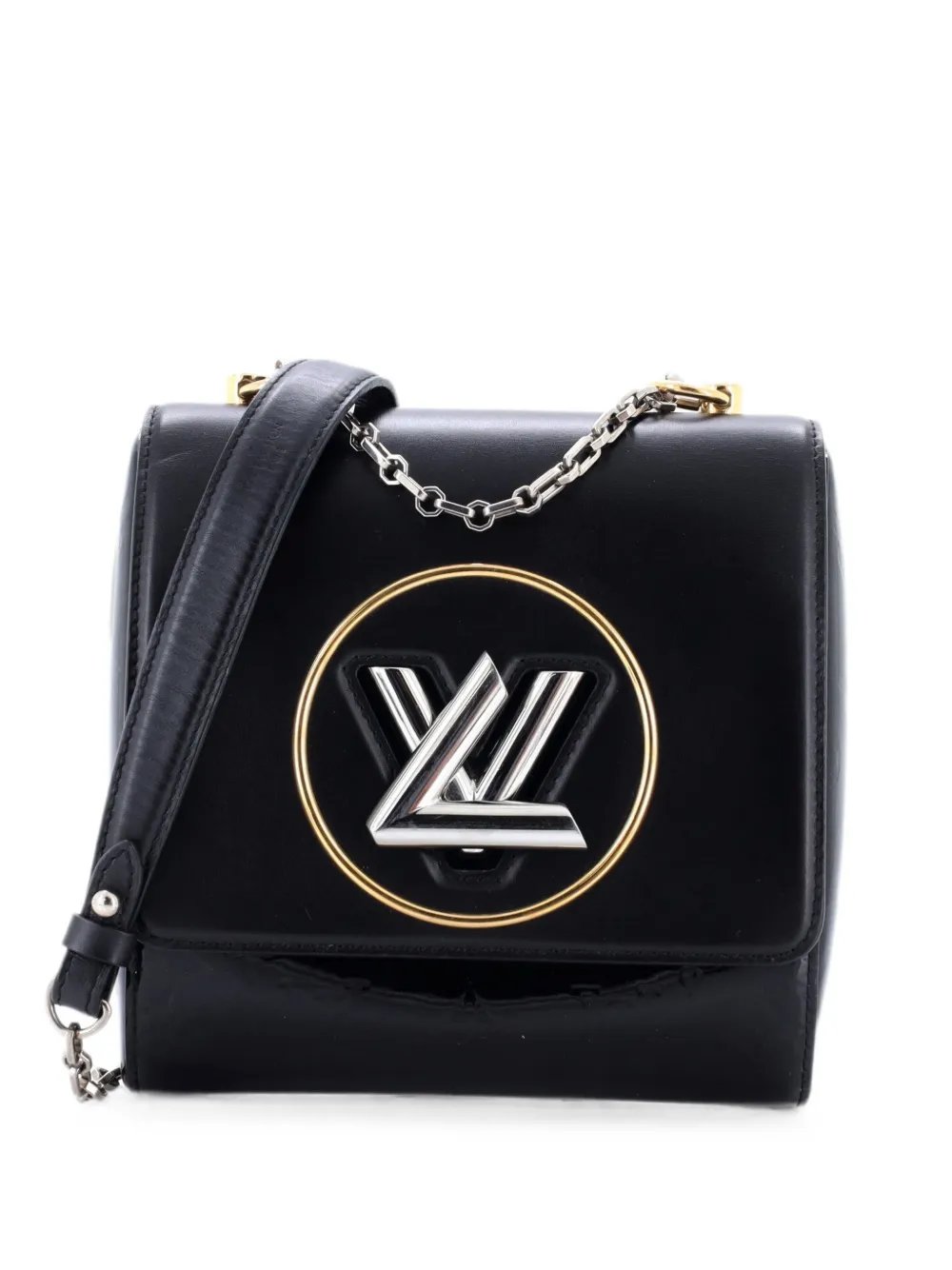 Louis Vuitton Pochette Twist Handbag Leather with Monogram Vernis shoulder bag