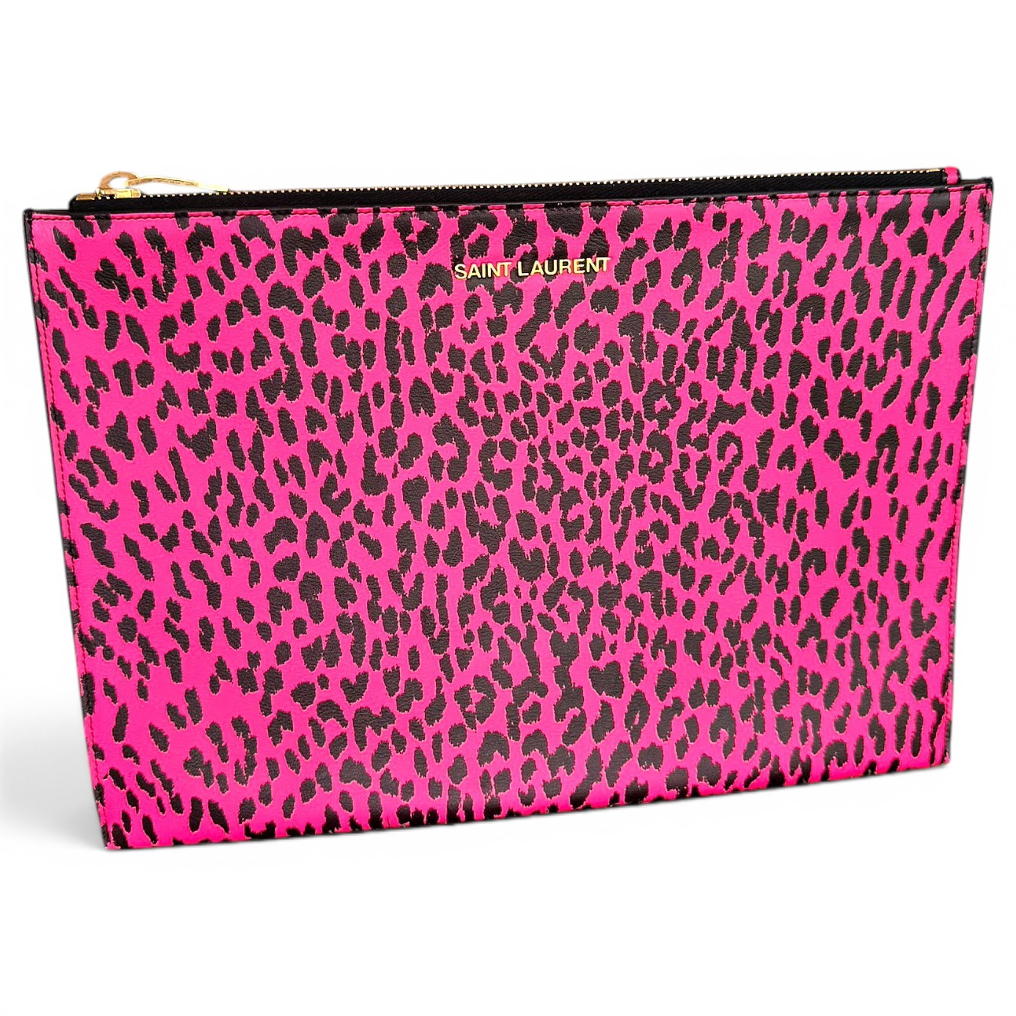 Leather clutch bag