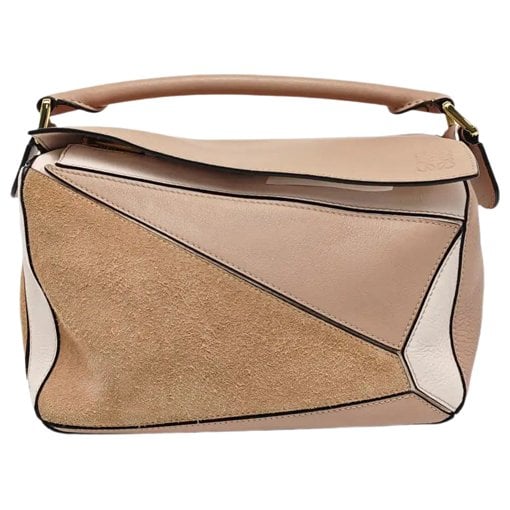 Puzzle leather handbag