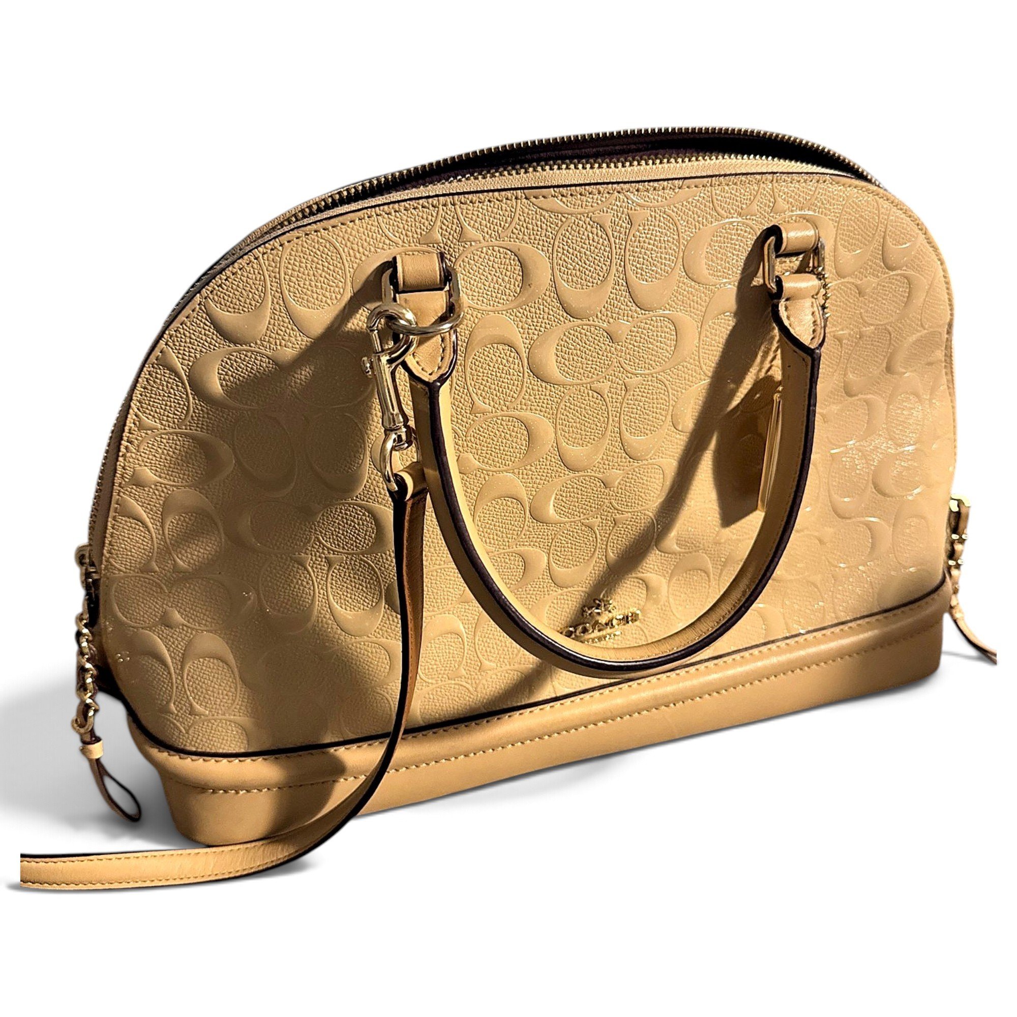 Cartable mini sierra patent leather satchel