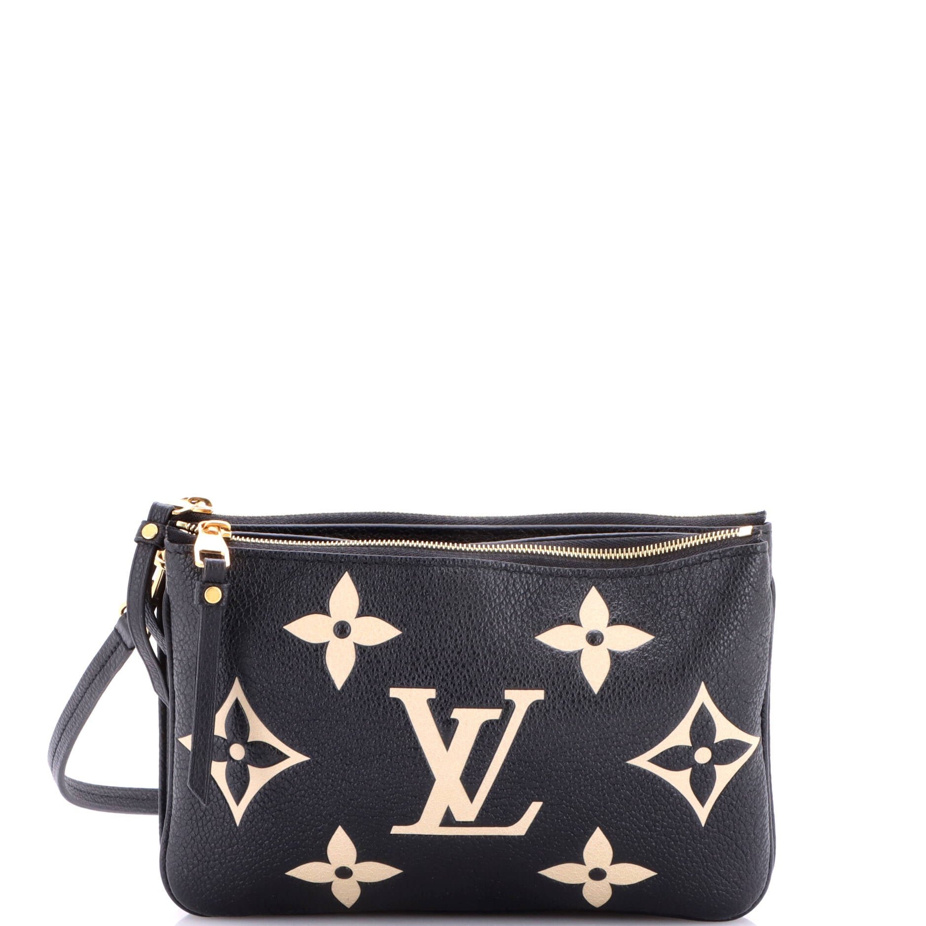 Double Zip Pochette Bicolor Monogram Empreinte Giant