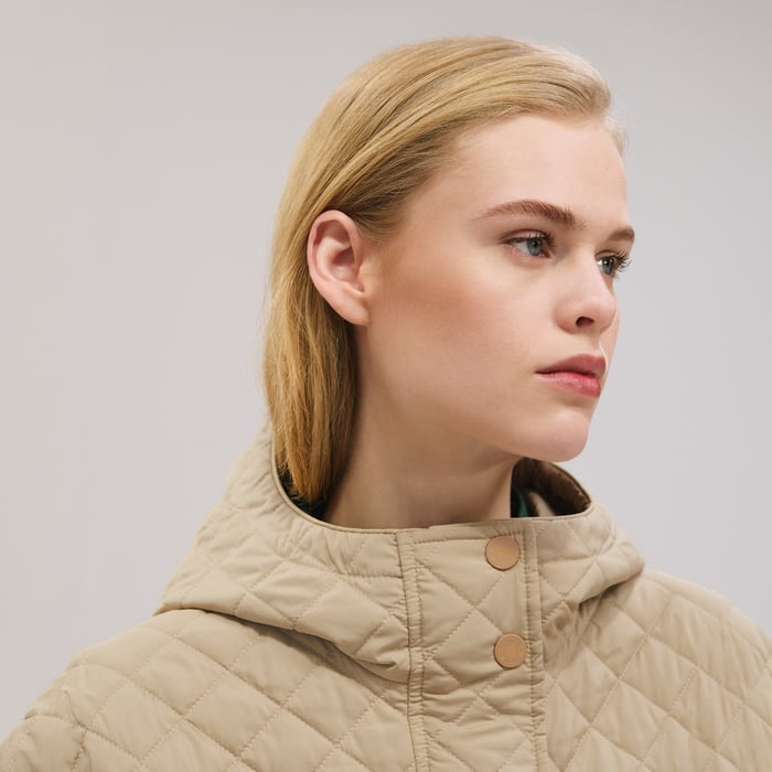 Beige Kraft Quilted Jacket