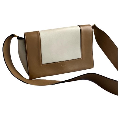 Frame leather handbag