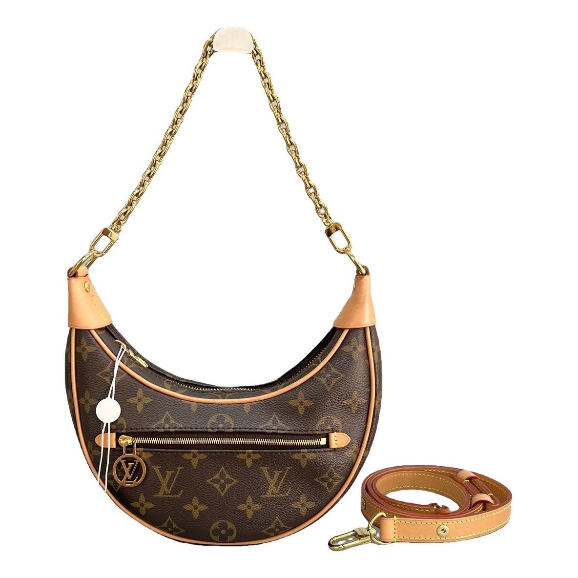 Loop leather handbag