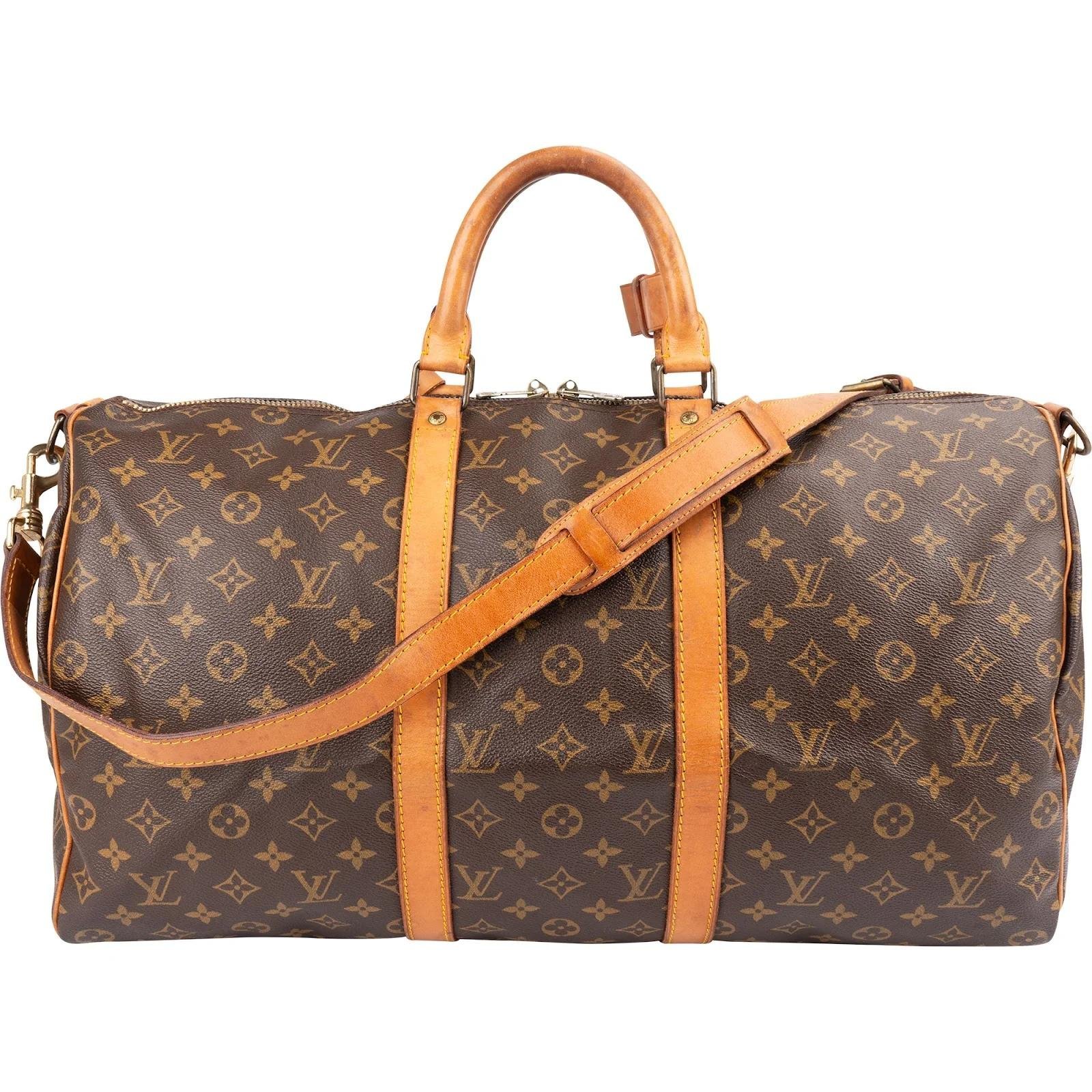 Keepall leather travel bag